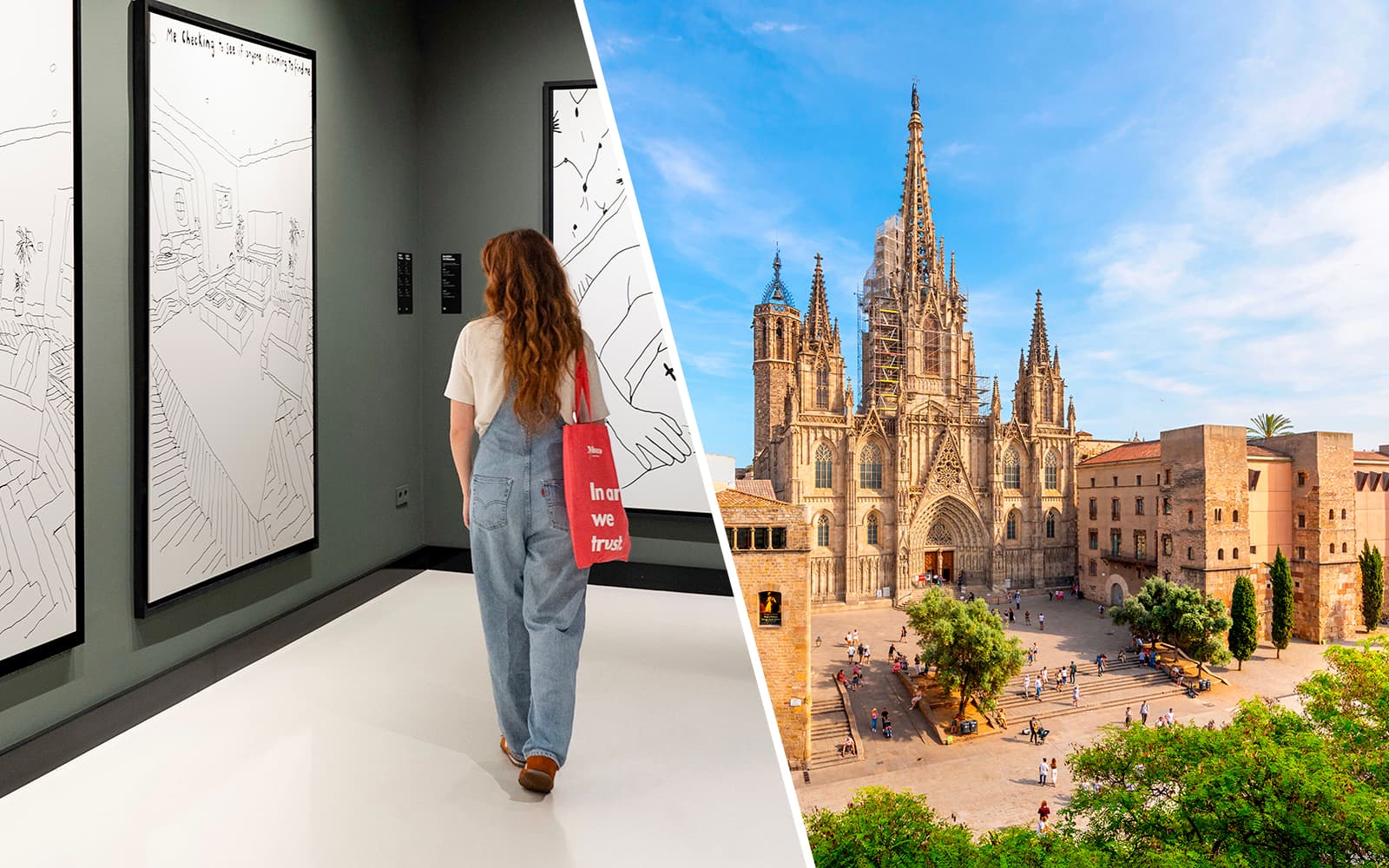 Combo: Moco Museum Barcelona with Banksy Artworks + Barcelona Cathedral Tickets