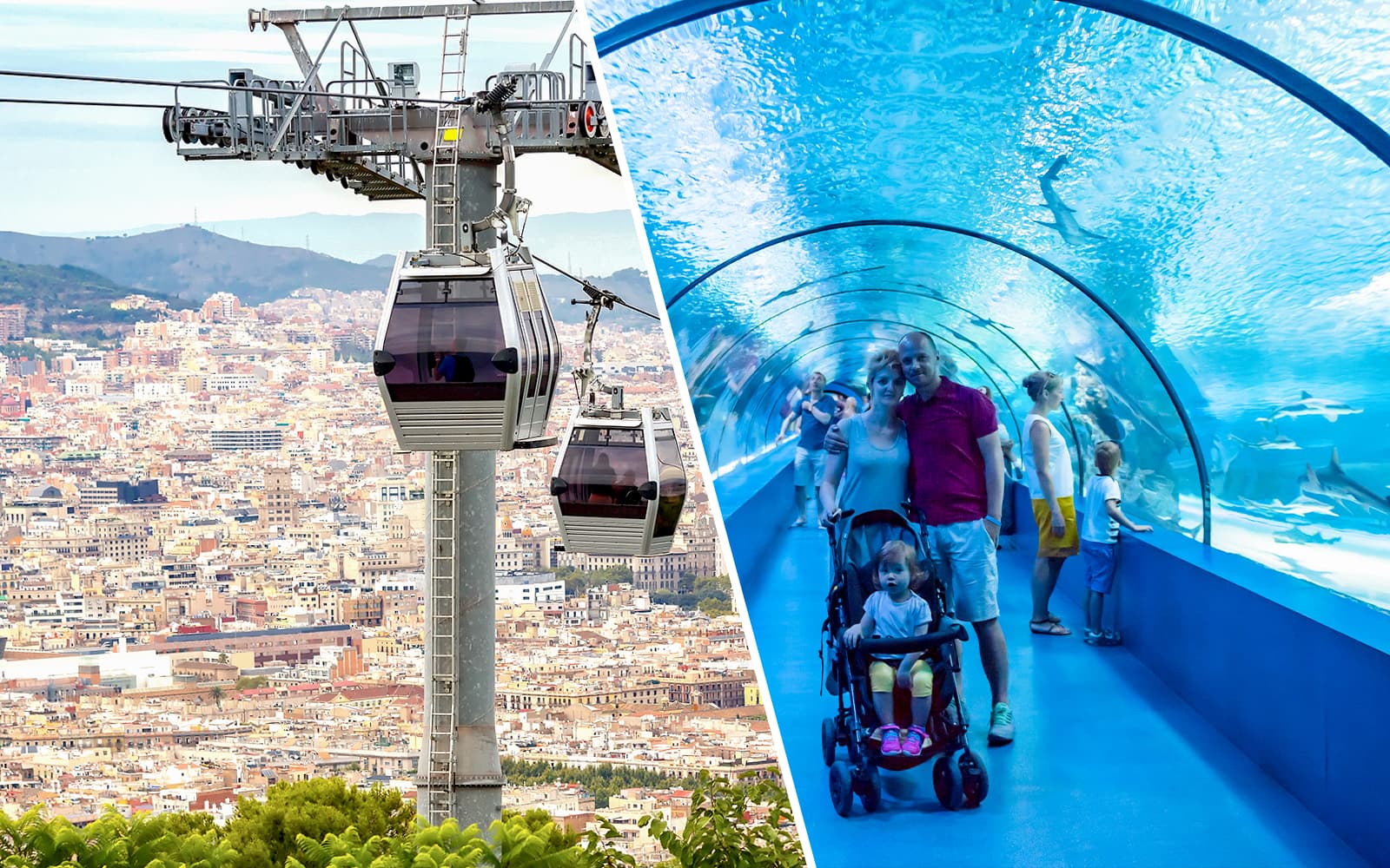 Combo (Save 5%): Montjuic Cable Car + Barcelona Aquarium Tickets experience in Barcelona | TickYourList