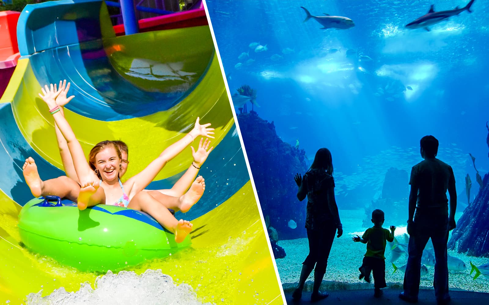 Combo: Illa Fantasia Water Park + Barcelona Aquarium Tickets