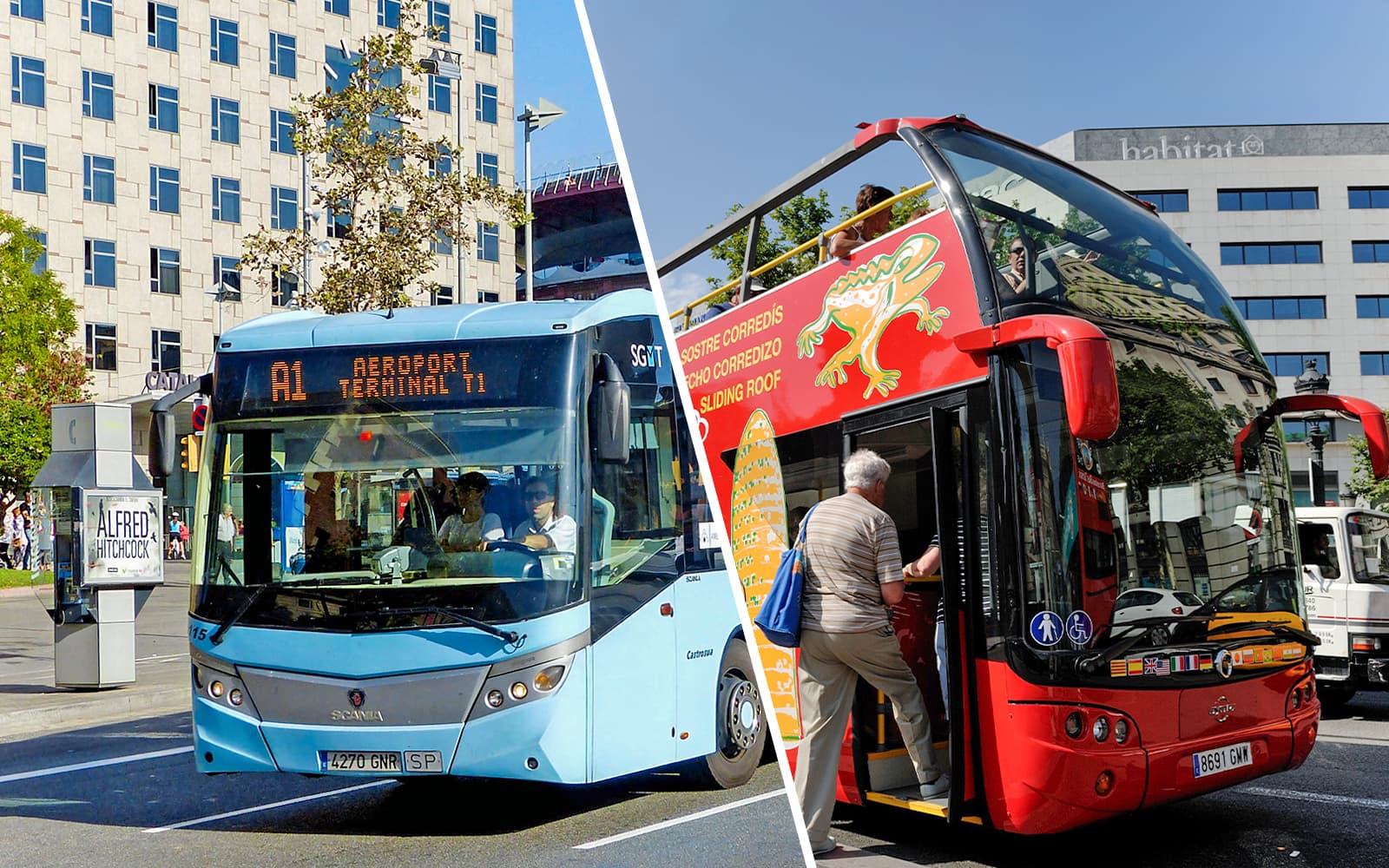Combo (Save 17%): Aerobus Barcelona Airport Bus Transfers + Barcelona Hop-On Hop-Off Bus Tour