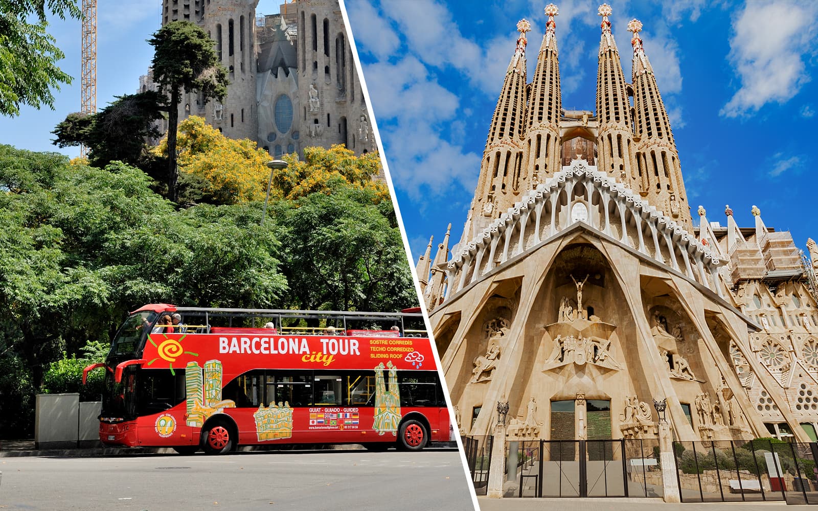 Combo (Save 4%): Sagrada Familia Guided Tour + Barcelona Hop-On Hop-Off Bus Tour