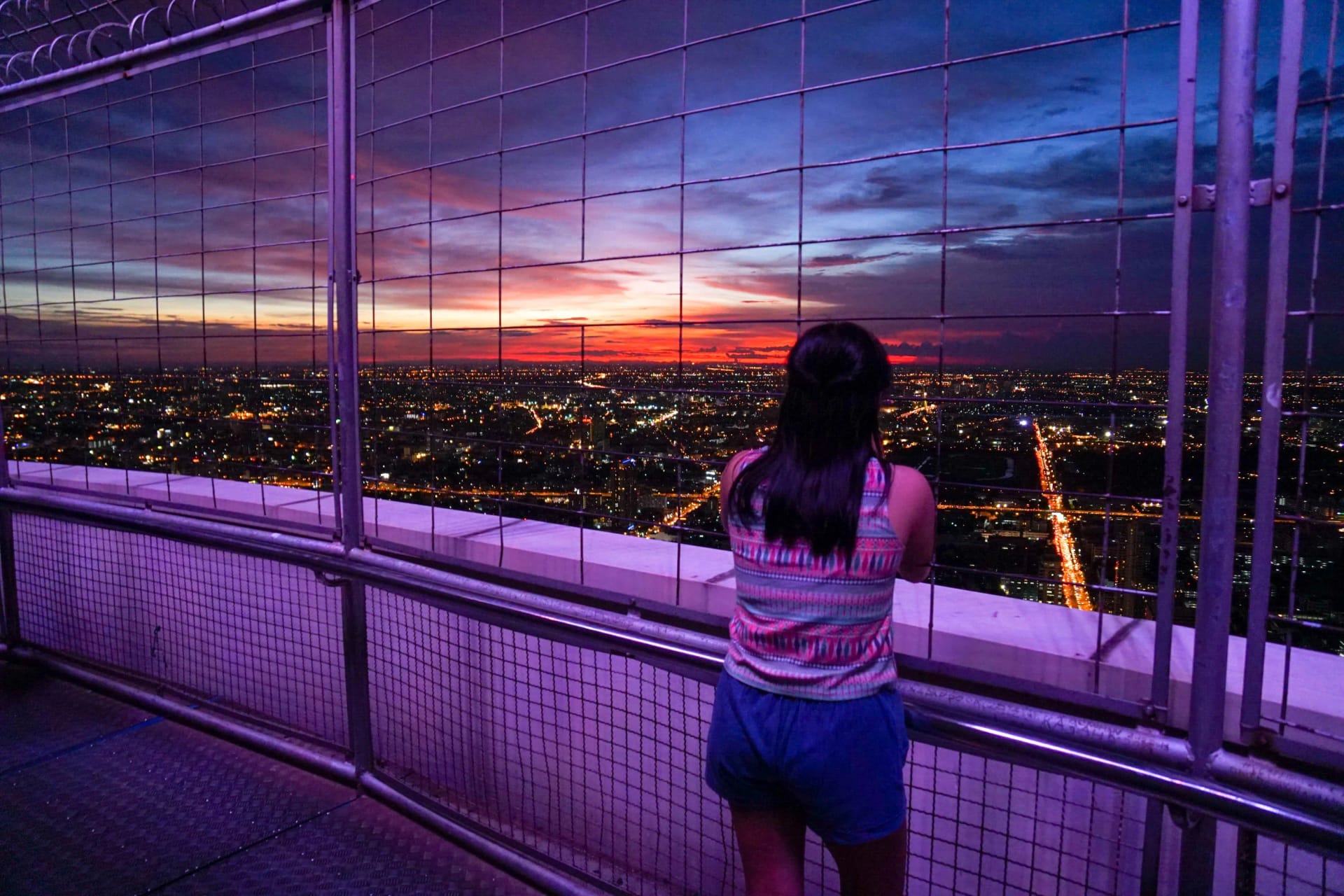 Baiyoke Sky Hotel buffet view in Bangkok