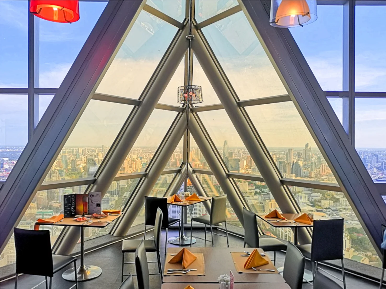 Baiyoke Sky Hotel buffet view in Bangkok