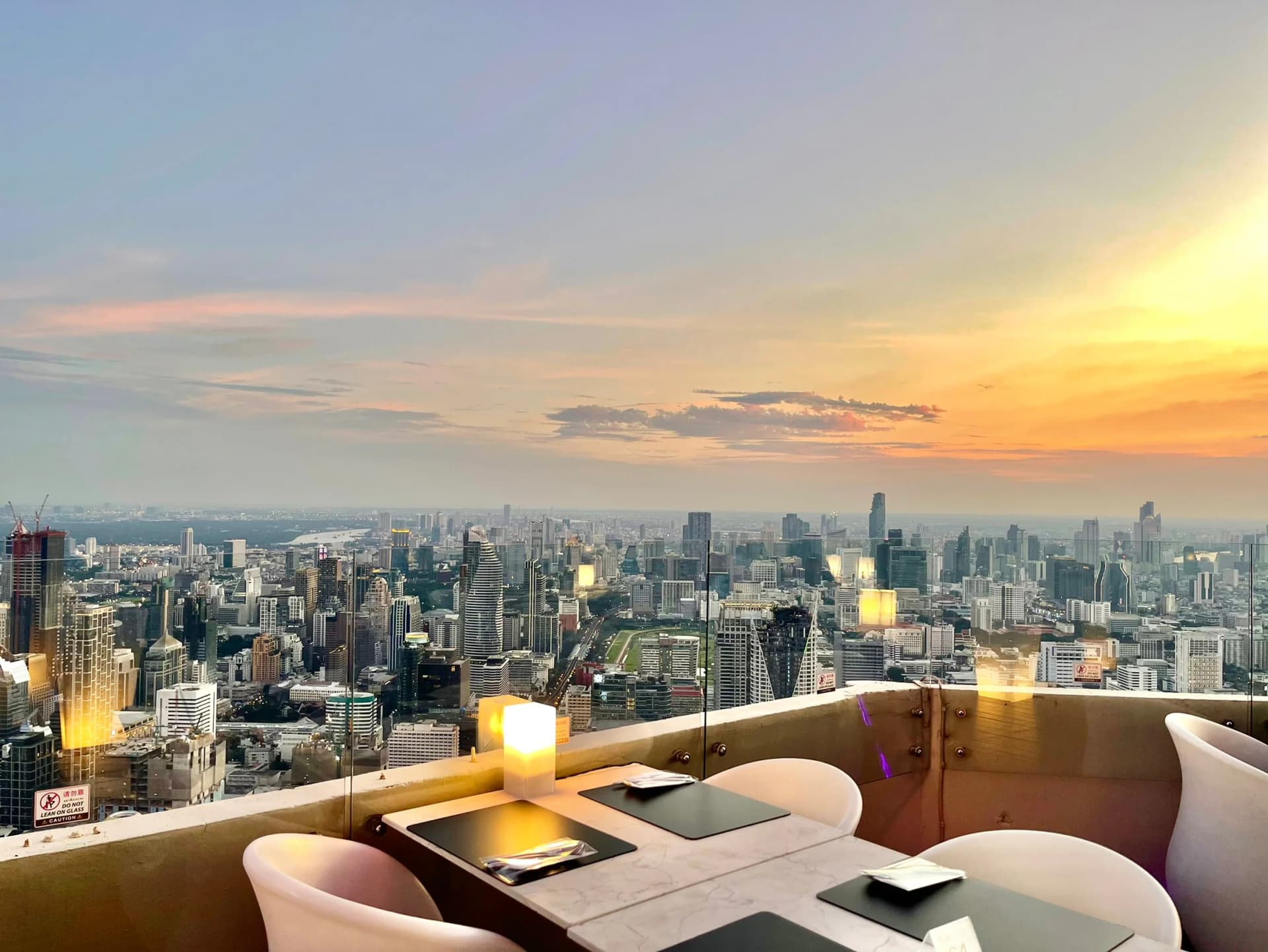 Baiyoke Sky Hotel buffet view in Bangkok