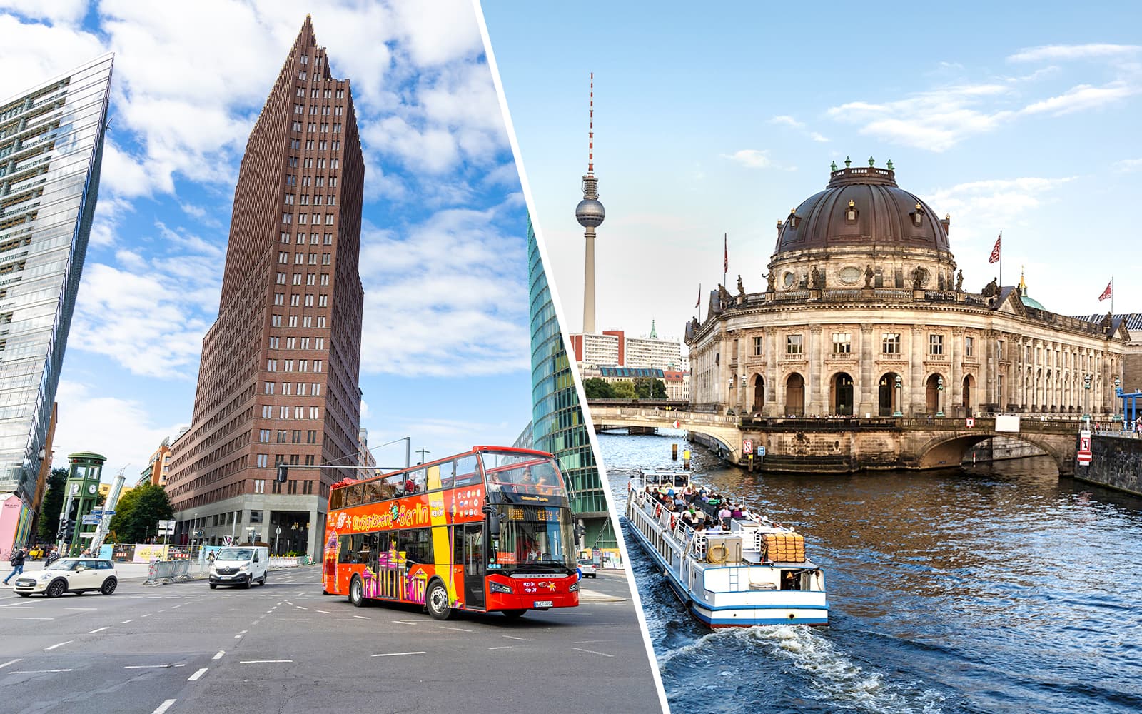 Combo (Save 8%): 24/48-Hour Hop-On Hop-Off Tour of Berlin + Guided City Cruise
