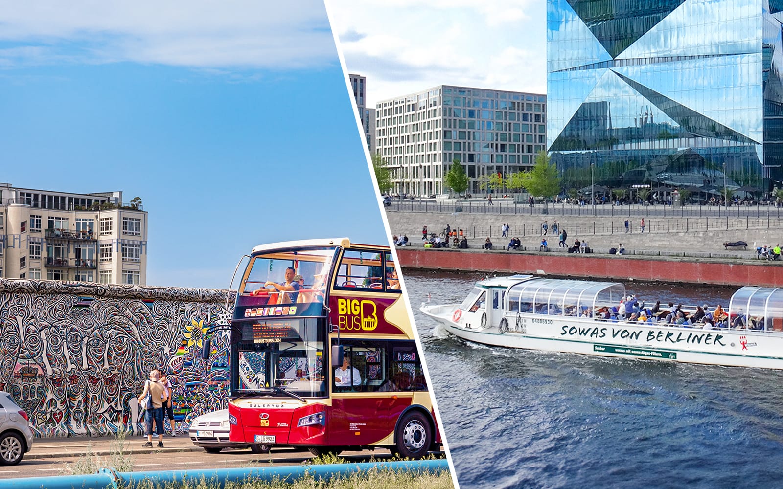 Combo (Save 14%): Berlin Hop-On Hop-Off Bus Tour + Spree River Cruise experience tickets in Berlin | TickYourList