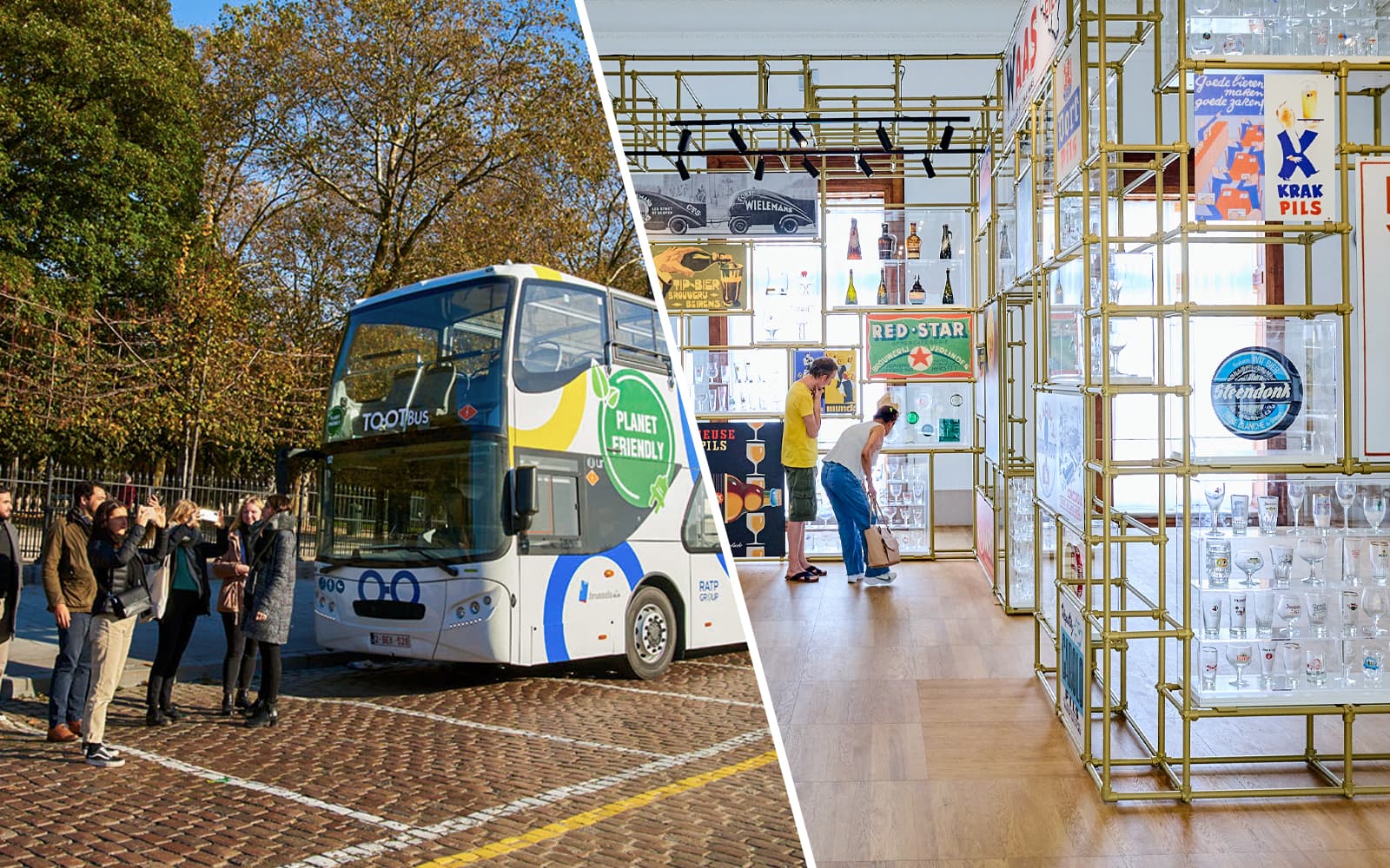 Combo: Brussels Hop-on Hop-off Bus Tour + Belgian Beer World Tickets