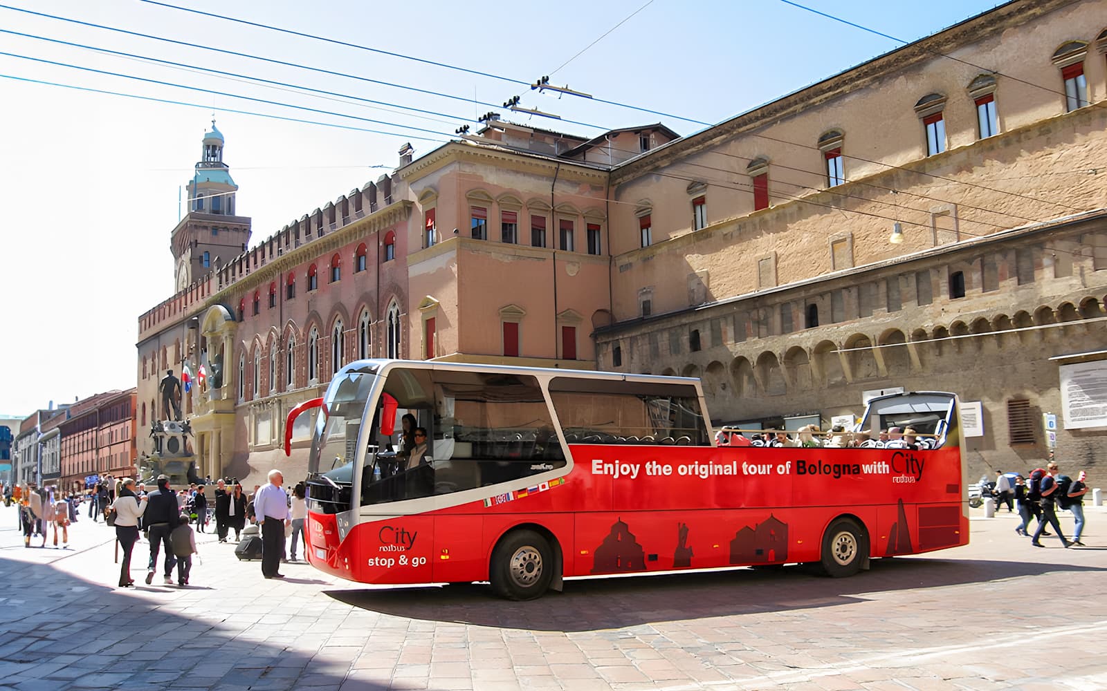 City Red Bus: Bologna Hop-on Hop-off Tour with Food Tasting Vouchers tickets in Bologna - Activities | TickYourList