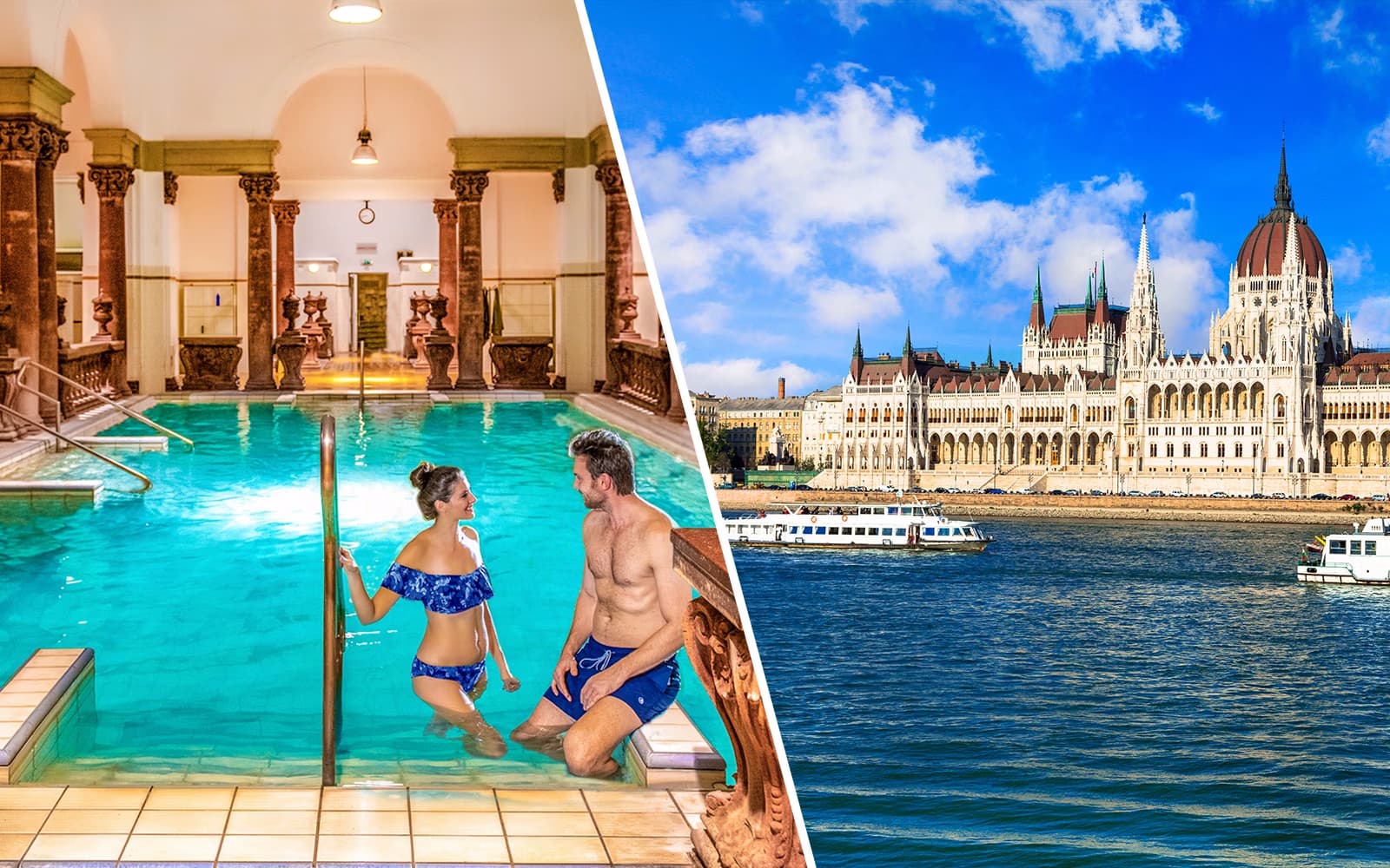 Combo (Save 5%): Széchenyi Spa Entry Tickets + Danube River Sightseeing Cruise