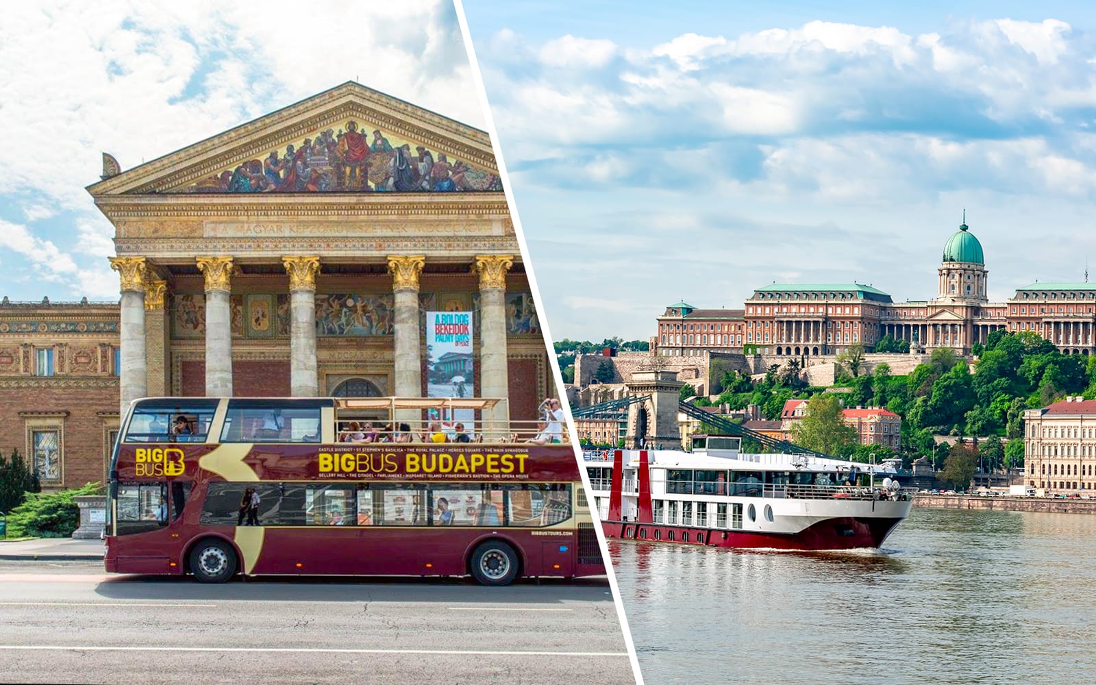 Combo: Budapest Hop-On Hop-Off Bus Tour + Danube River Cruise experience tickets in Budapest | TickYourList