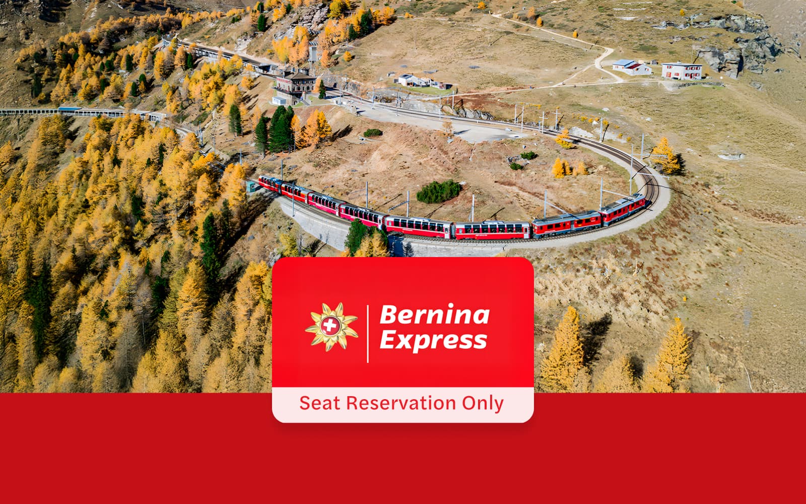 Bernina Express Seat Reservation: Tirano to/from St. Moritz or Chur