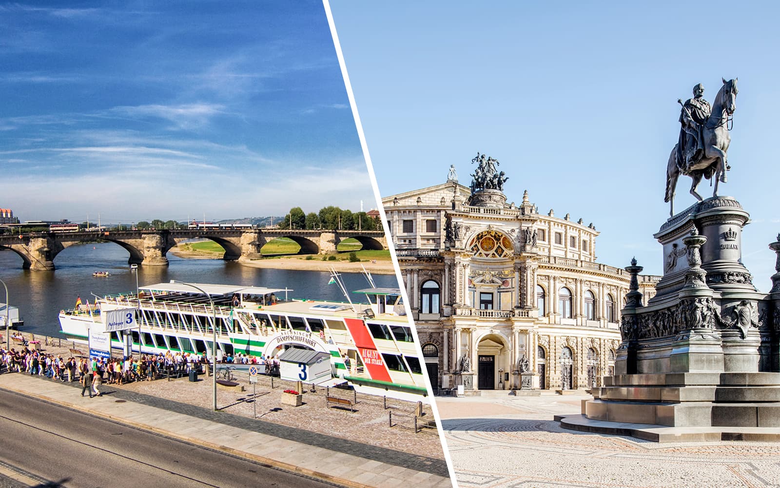 Combo (Save 5%): Elbe City Sightseeing Cruise + Semperoper Guided Tour