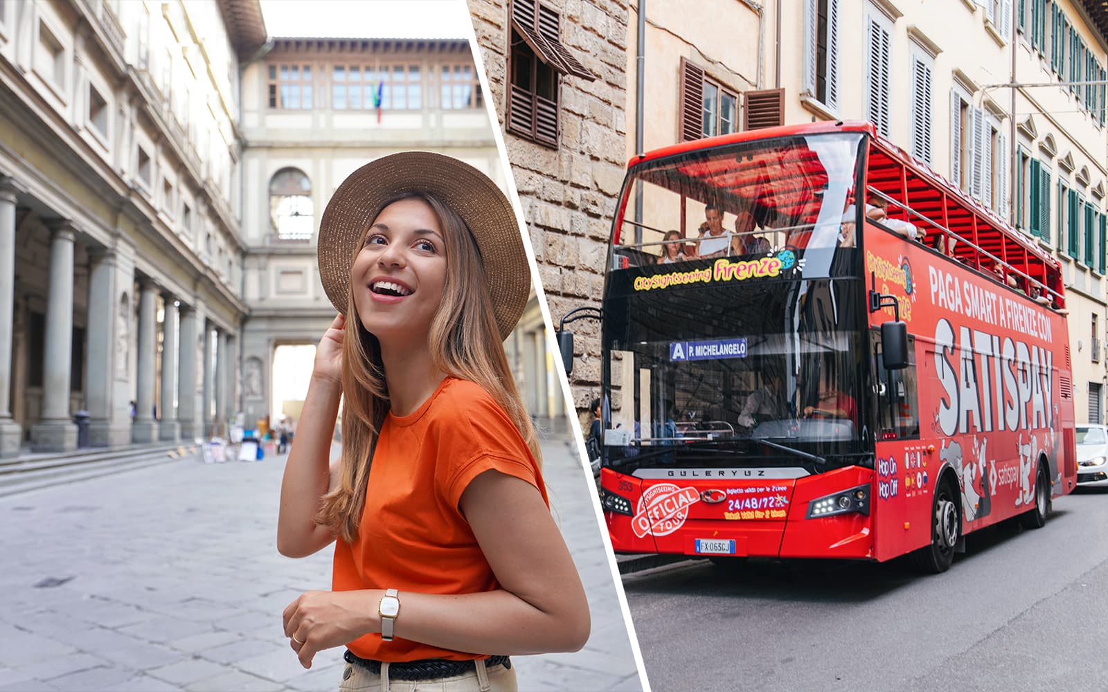 Combo: Uffizi Gallery Guided Tour + Florence Hop-On Hop-Off Bus Tour