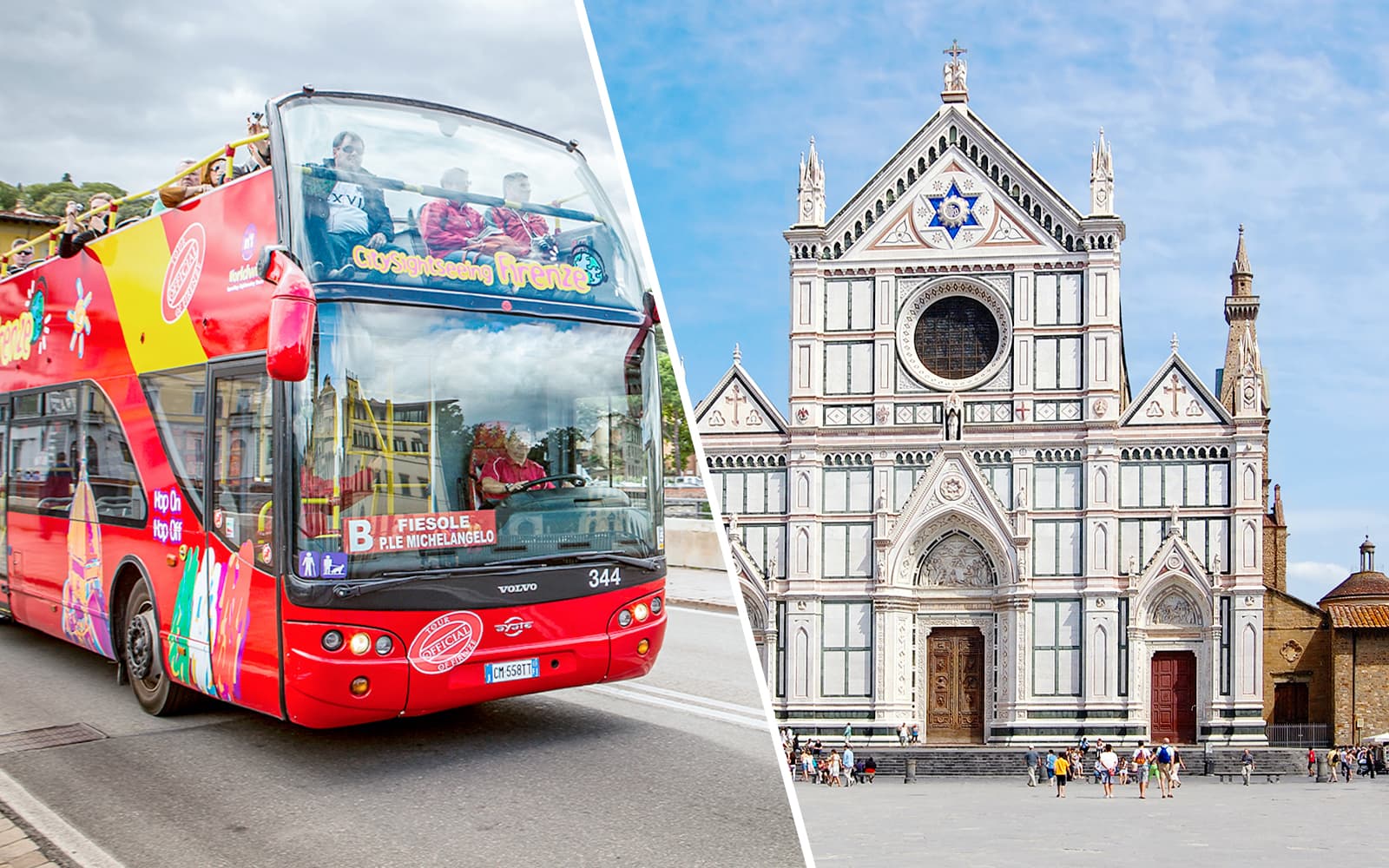 Combo: Florence Hop-On Hop-Off Bus Tour + Santa Croce Basilica Complex Tickets