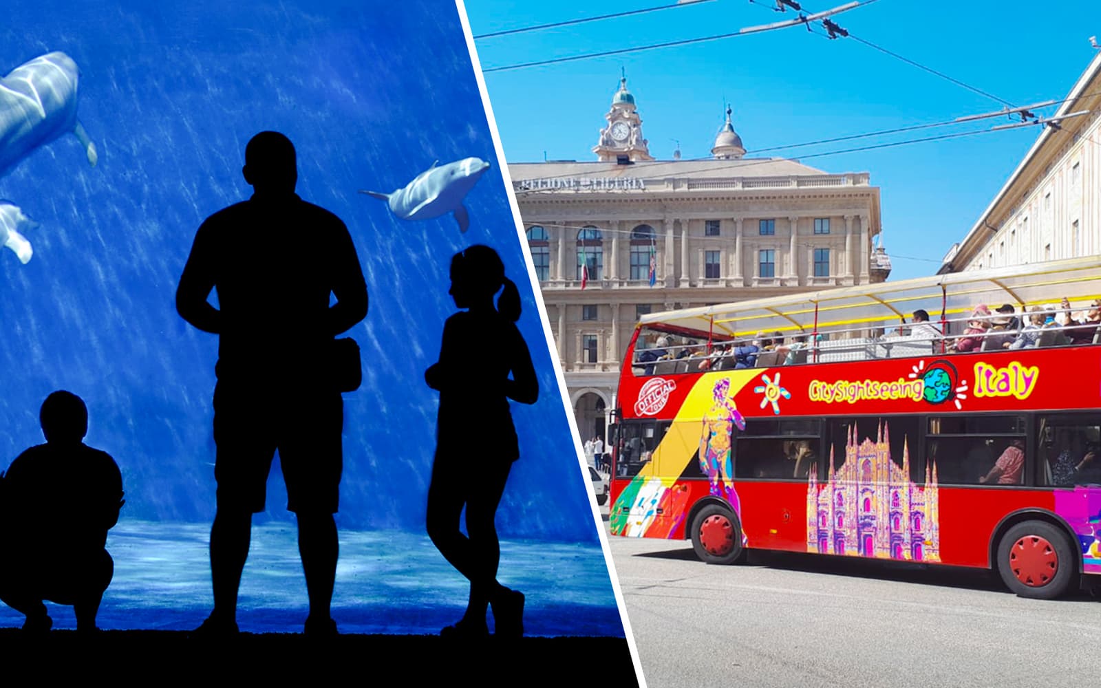 Combo (Save 5%): Genoa Aquarium Tickets + Hop-on Hop-off Bus Tour