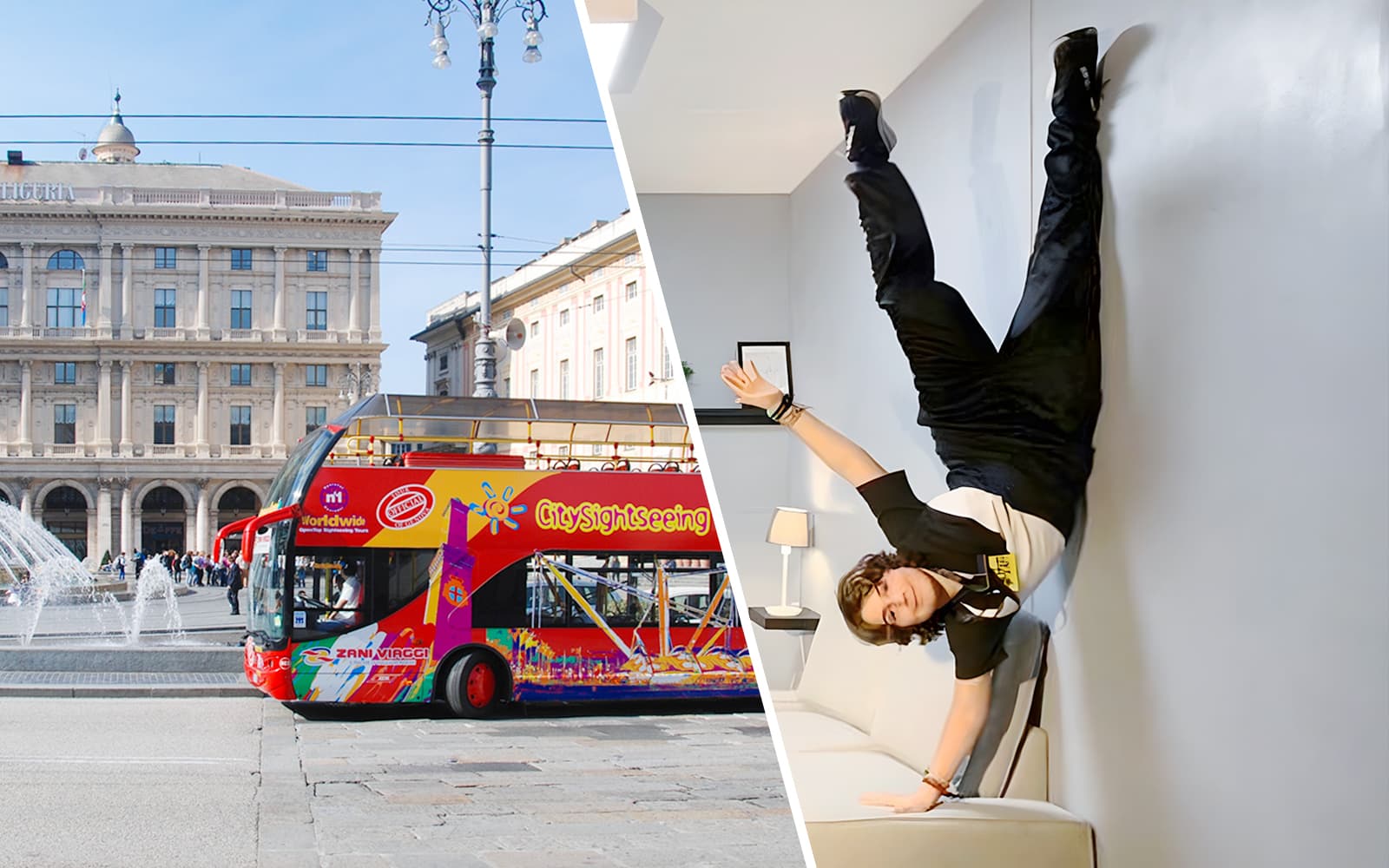 Combo: 24-Hour Hop-On Hop-Off Tour of Genoa + Museum Of Illusions Genoa Tickets