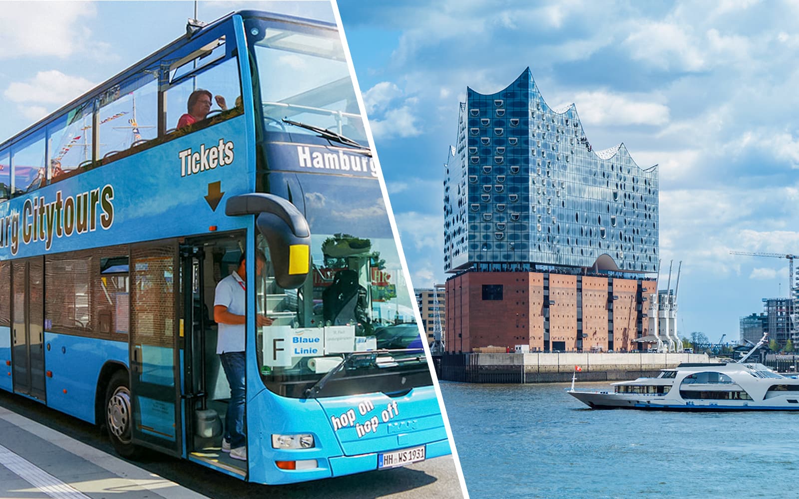 Combo (Save 8%): Hamburg Hop-On Hop-Off Bus Tour + Elbphilharmonie Guided Tour