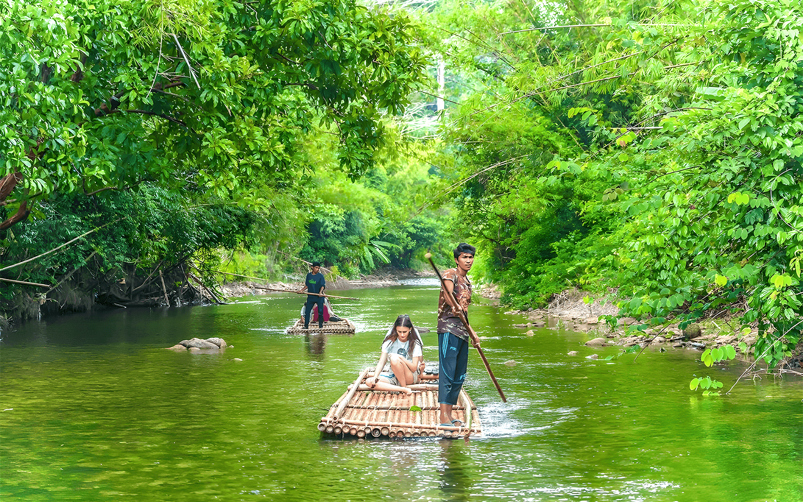 From Phuket: Bamboo Rafting, ATV Ride with Elephant Trekking & Bathing Experience tickets in Phuket | TickYourList