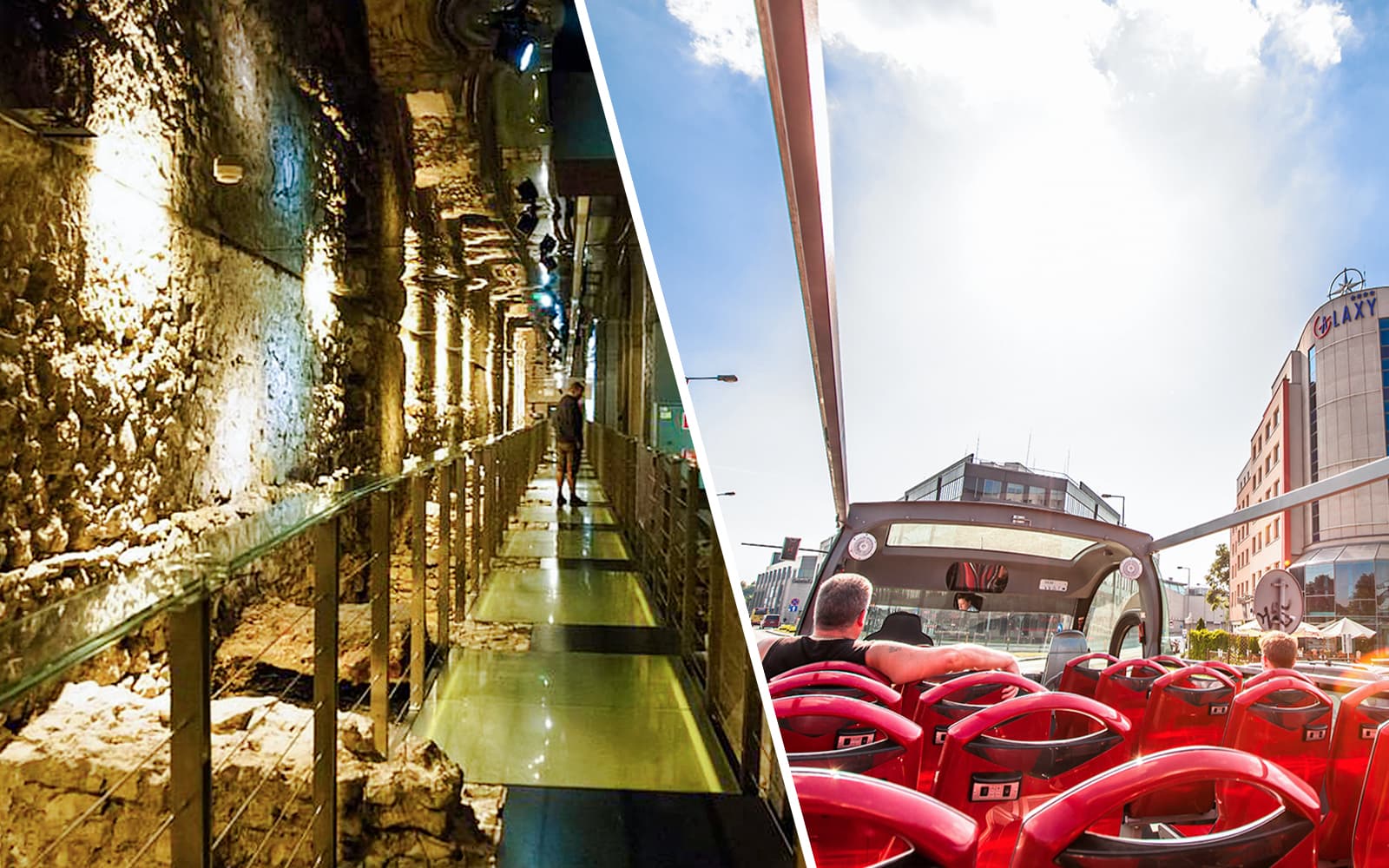 Combo: Rynek Underground Museum Skip-the-Line Tickets + One Loop or 24/48-Hour Hop-On Hop-Off Kraków Tour
