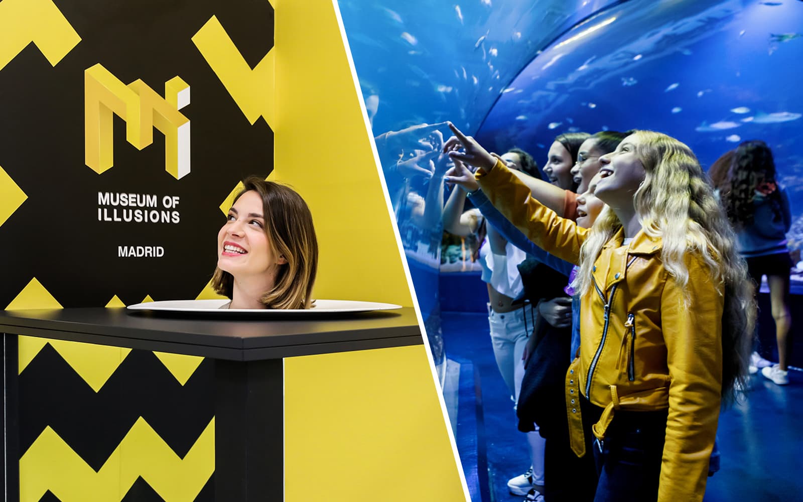 Combo (Save 5%): Museum of Illusions + Atlantis Aquarium Madrid Tickets