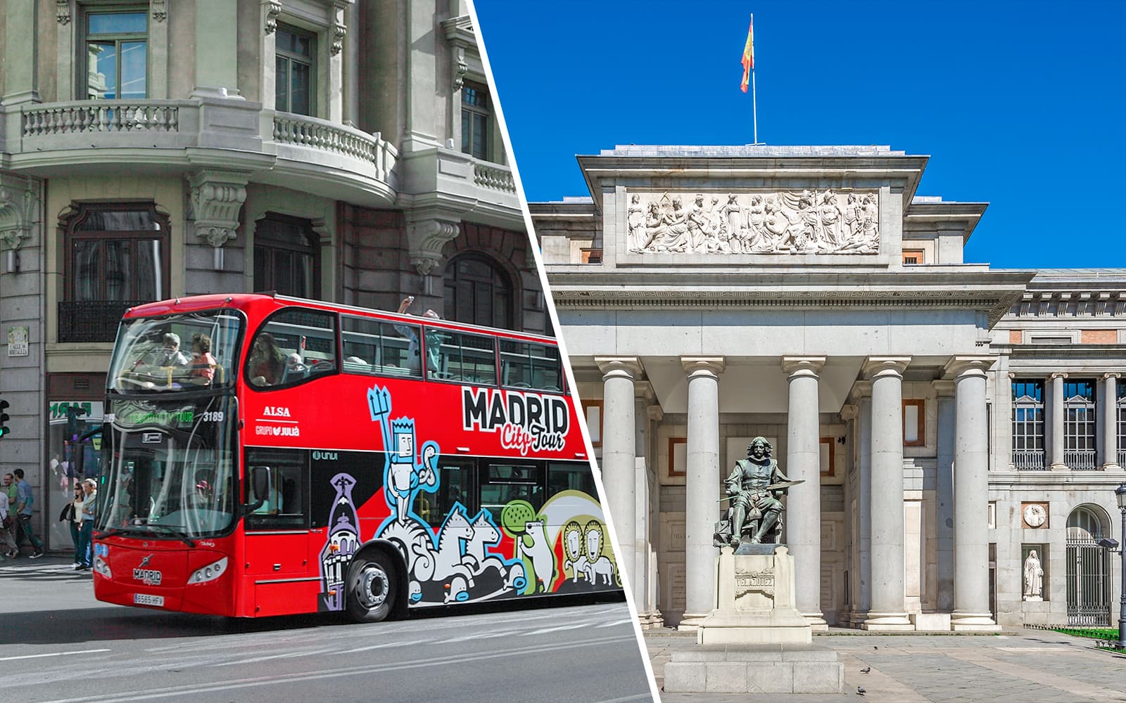 Combo (Save 9%): Madrid Panoramic Bus Tour + Art Walk Pass