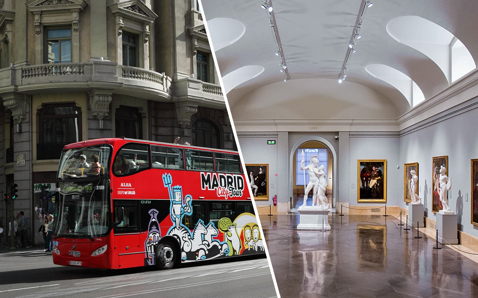Combo: Madrid Panoramic Bus Tour + Prado Museum Skip-the-Line Tickets