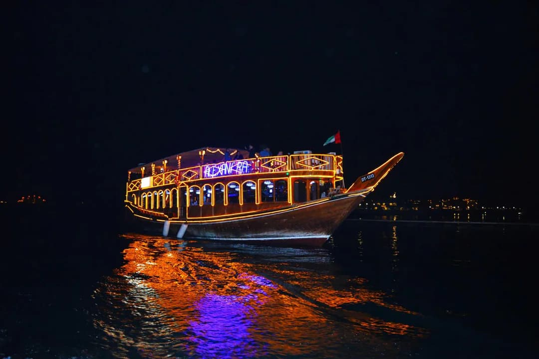 scenic dhow dinner cruise at Dubai Creek