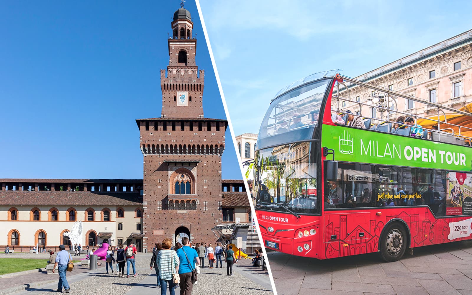Combo (Save 5%): YesMilano City Pass: Attractions & Free Public Transport + 1-Day Hop-On Hop-Off Tour of Milan