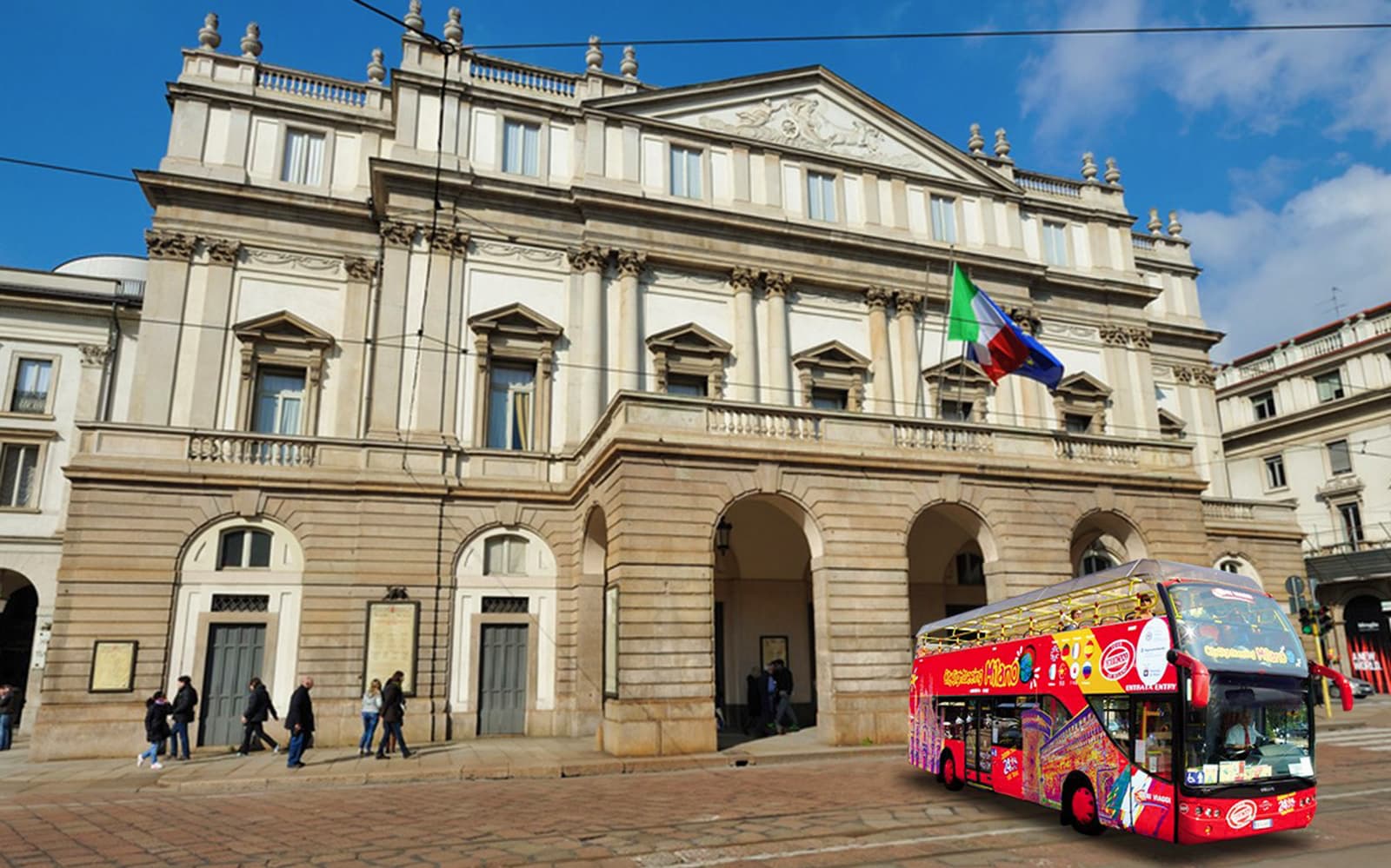 La Scala Guided Tour + Milan Hop-On Hop-Off Bus Tour