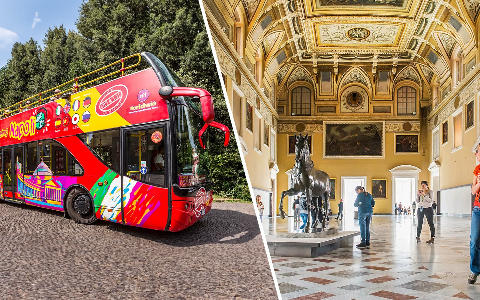 Combo (Save 5%): Naples Hop-On Hop-Off Bus Tour + National Archaeological Museum Tickets