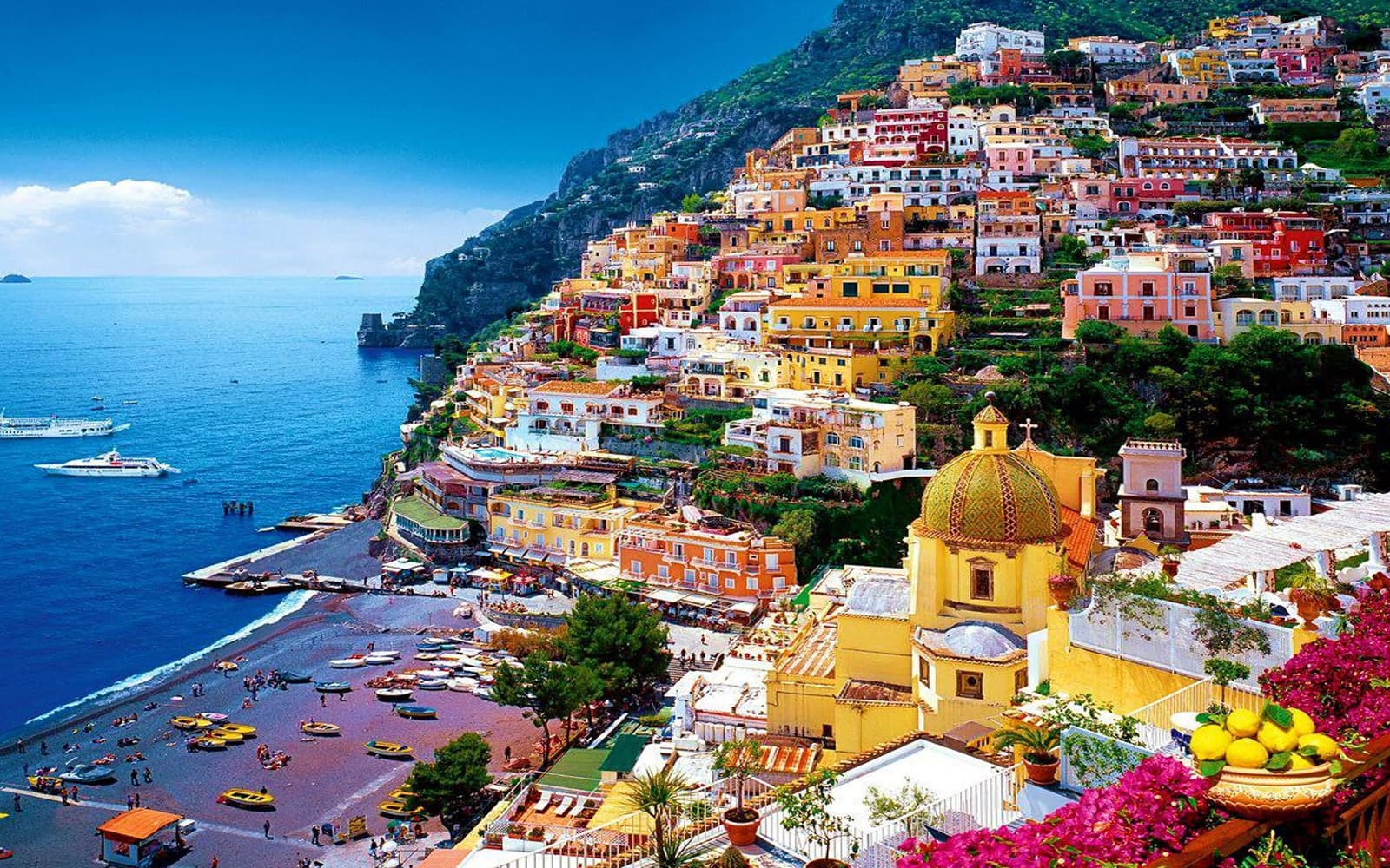 From Naples: Positano and Amalfi Guided Tour with Round-Trip Ferry Tickets