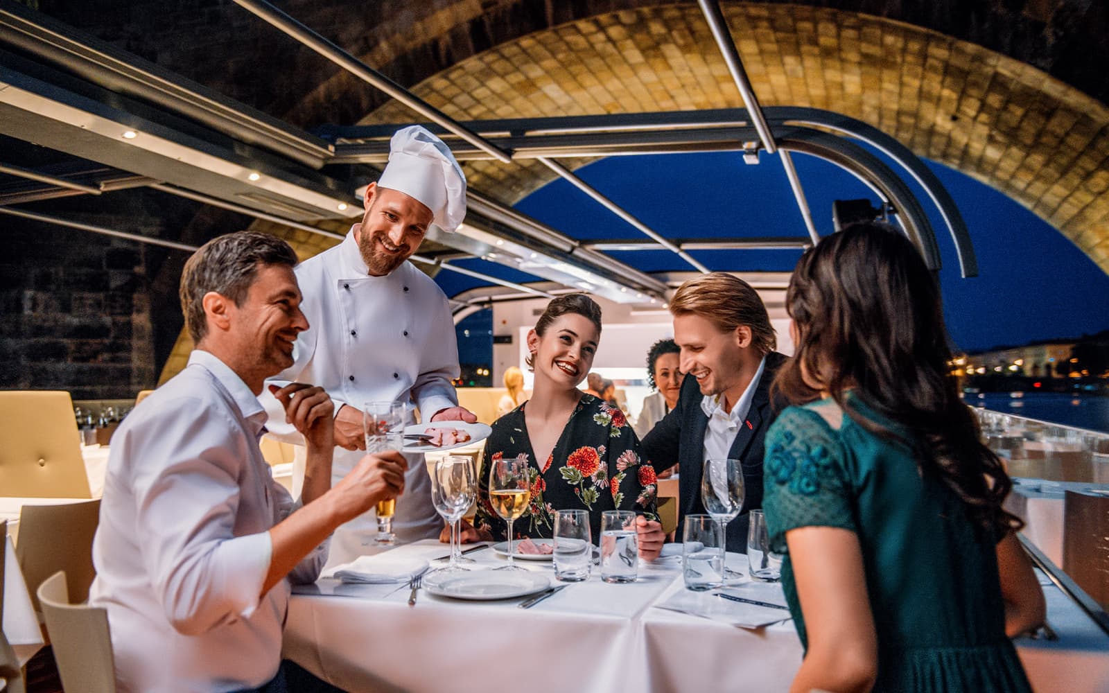 Prague Dinner Cruise on an Open-Top Glass Boat with Live Music