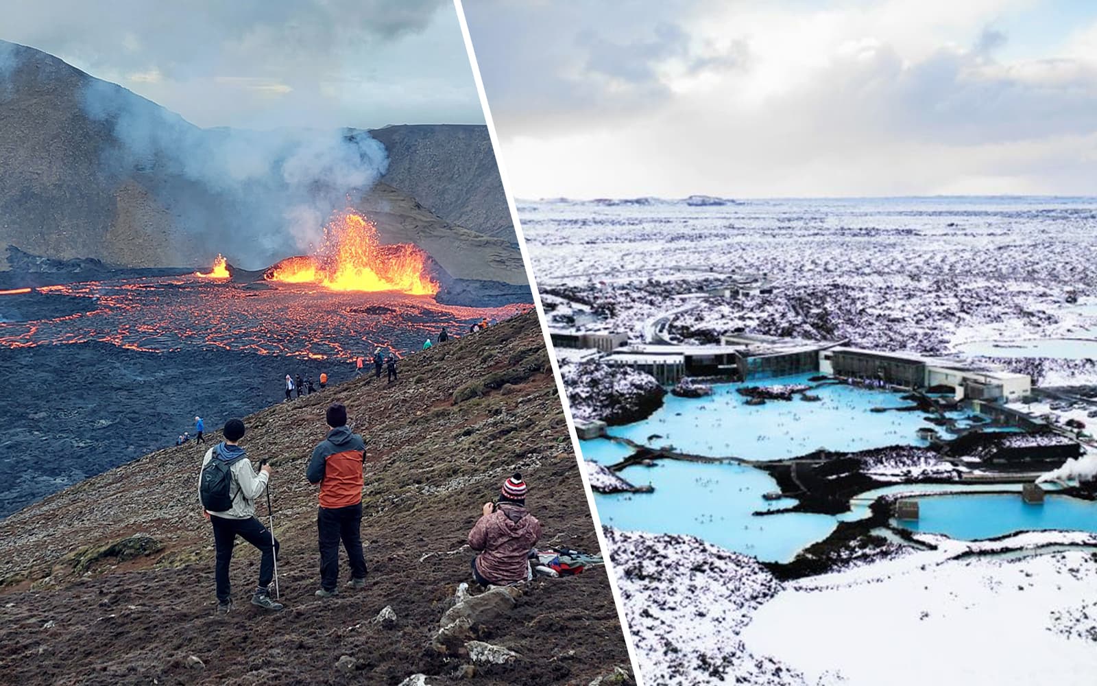 From Reykjavik: Blue Lagoon Admission Tickets + Fagradalsfjall Volcano Day Tour with Transfers