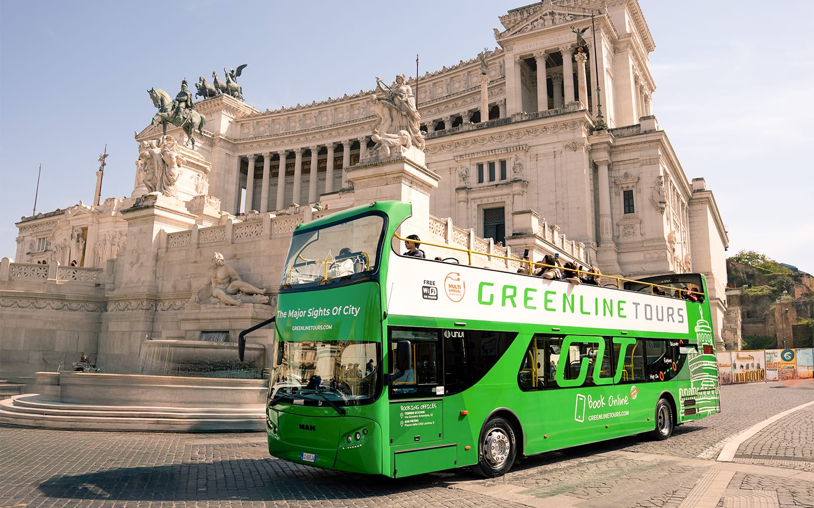 Green Line: Rome Hop-on Hop-off Bus Tour experience tickets in Rome | TickYourList