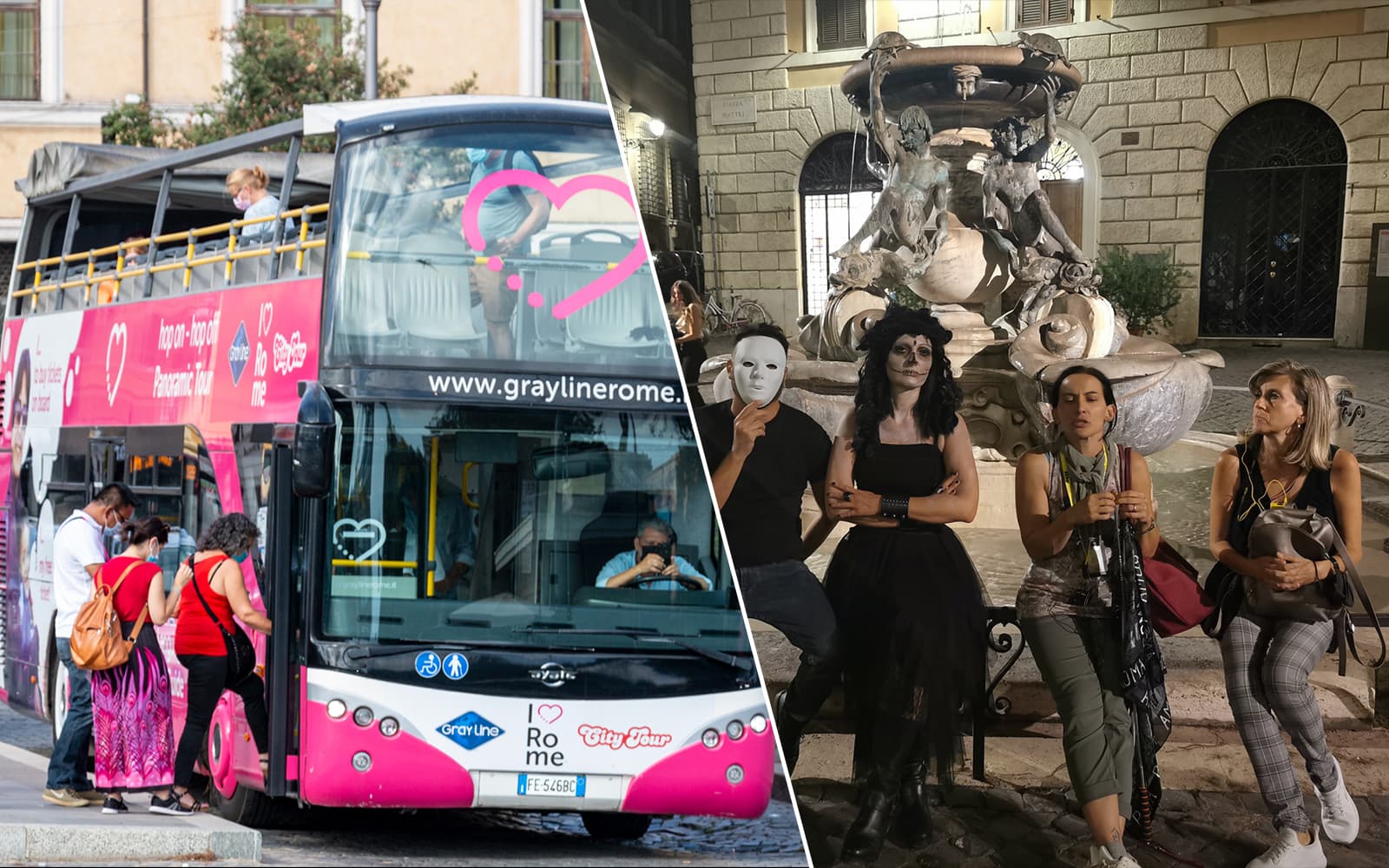 Combo: Rome's Ghosts & Mysteries Tour + Rome Hop-On Hop-Off Bus Tour