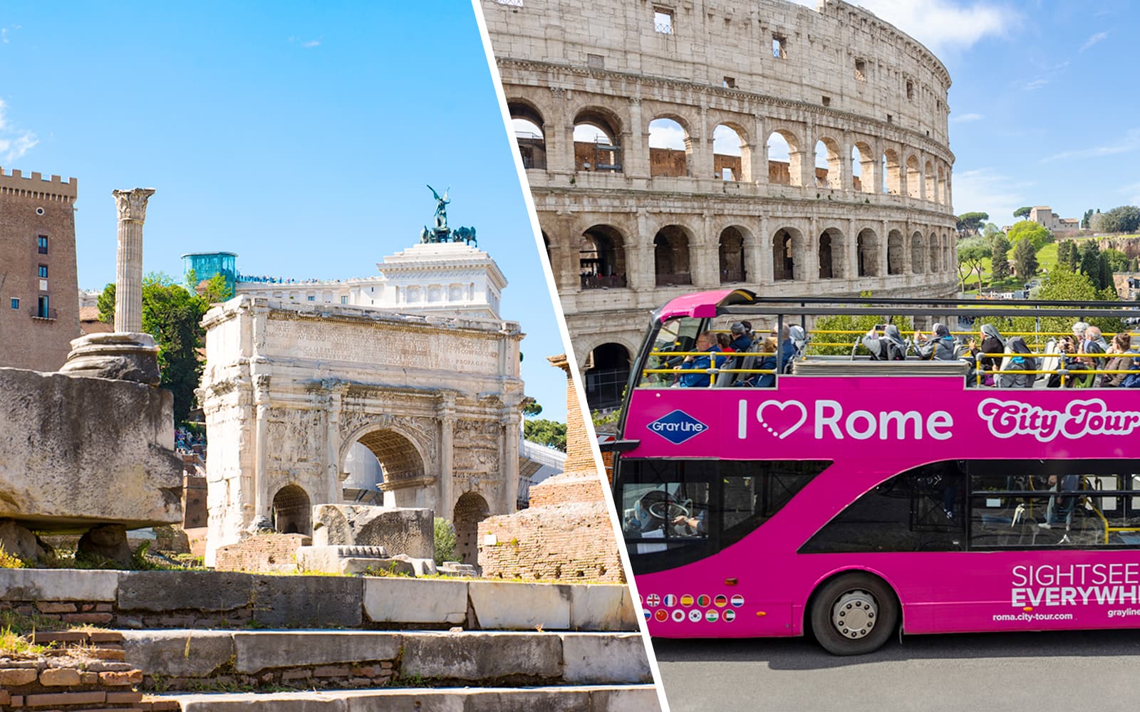 Combo: Velabrum Walking Tour + Rome Hop-On Hop-Off Bus Tour