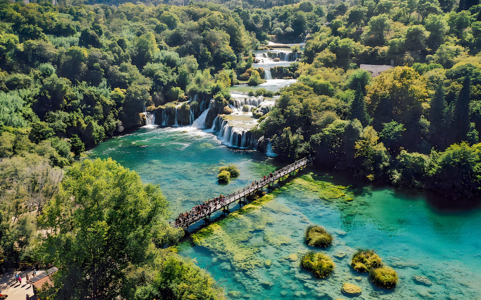 From Split: Full-Day Guided Trip to Krka National Park with Boat Ride & Wine Tasting
