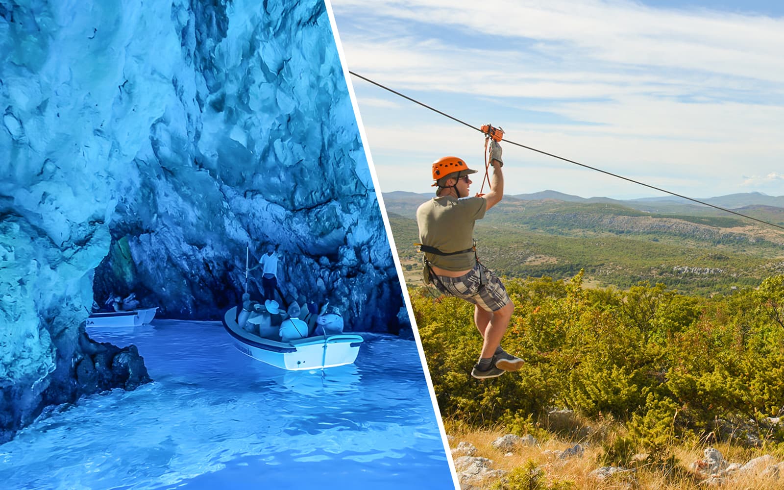 Combo: Full-Day Boat Tour to Blue Cave, Blue Lagoon & 5 Islands + Split Zipline Tickets