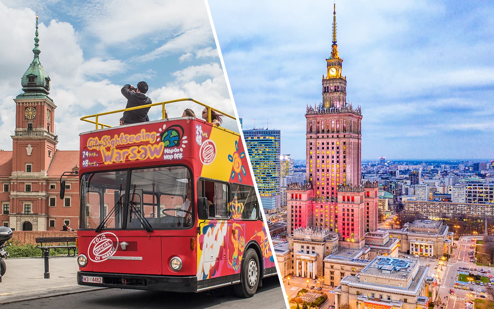 Combo (Save 5%): Warsaw Hop-on Hop-off Bus Tour + Warsaw Pass