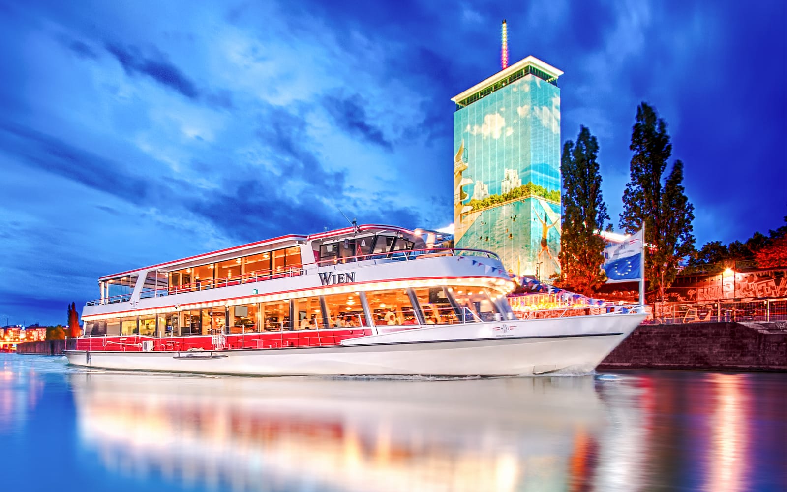 Evening Sightseeing Cruise on Danube River & Canal with Optional Dinner experience tickets in Vienna | TickYourList
