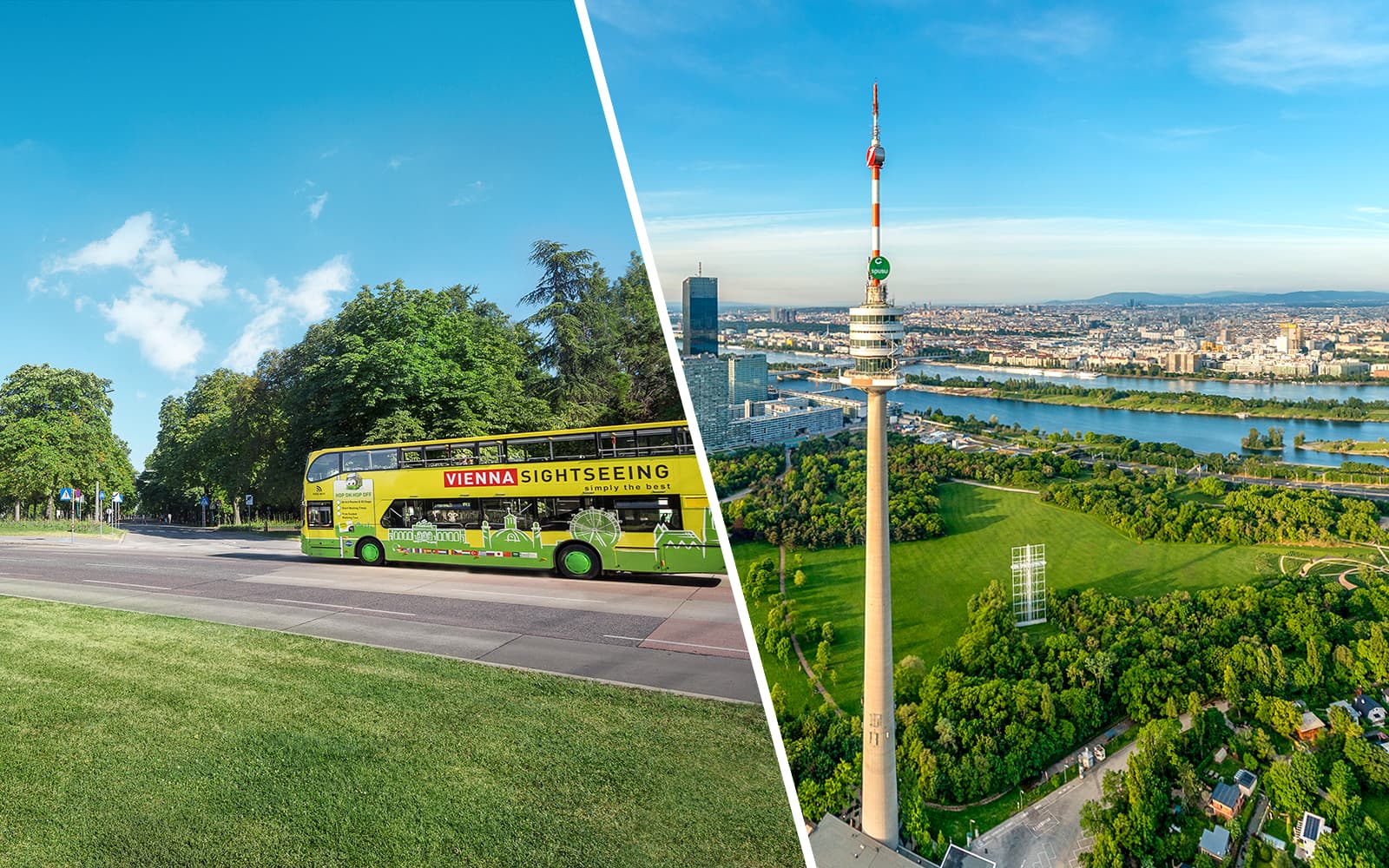 Combo: Vienna Sightseeing: 24/48/72-Hour Hop-On Hop-Off Tour of Vienna + Danube Tower Skip-the-Line Tickets
