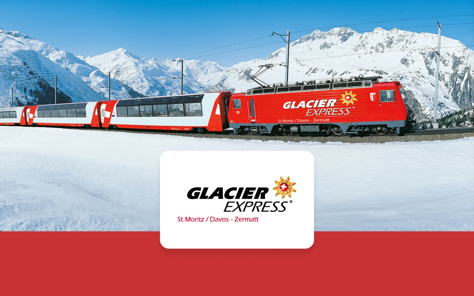 Glacier Express (Ticket with Seat Reservation): Zermatt to/from Chur/St. Moritz