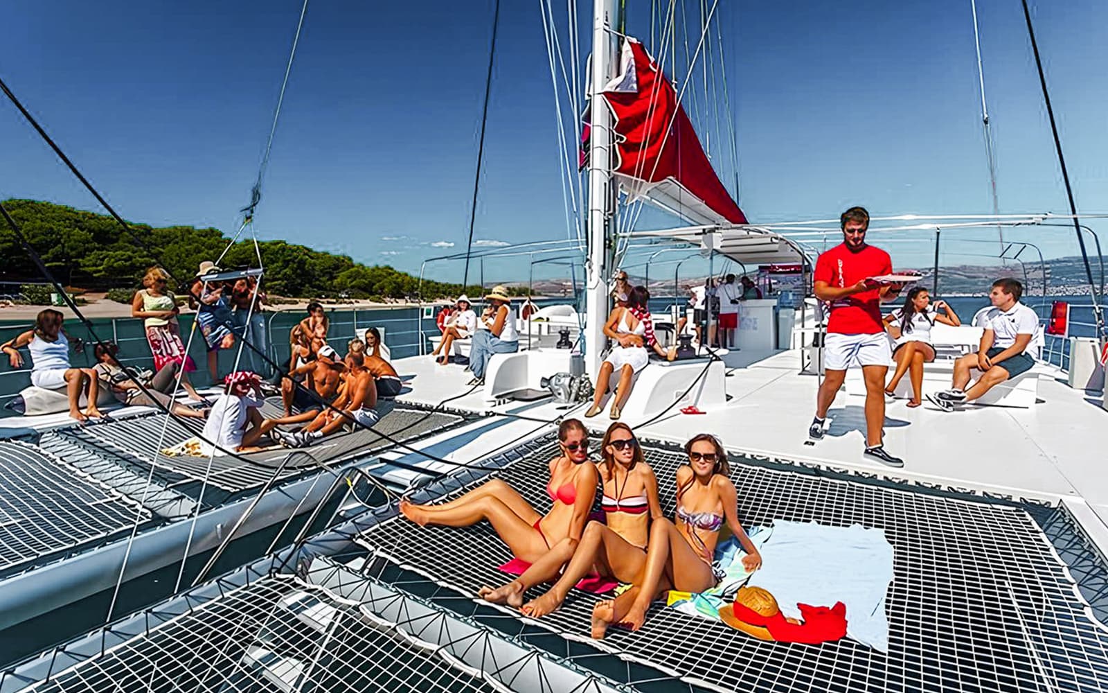 Santorini Catamaran Cruise with Greek BBQ & Drinks tickets in Santorini - Highlights | TickYourList