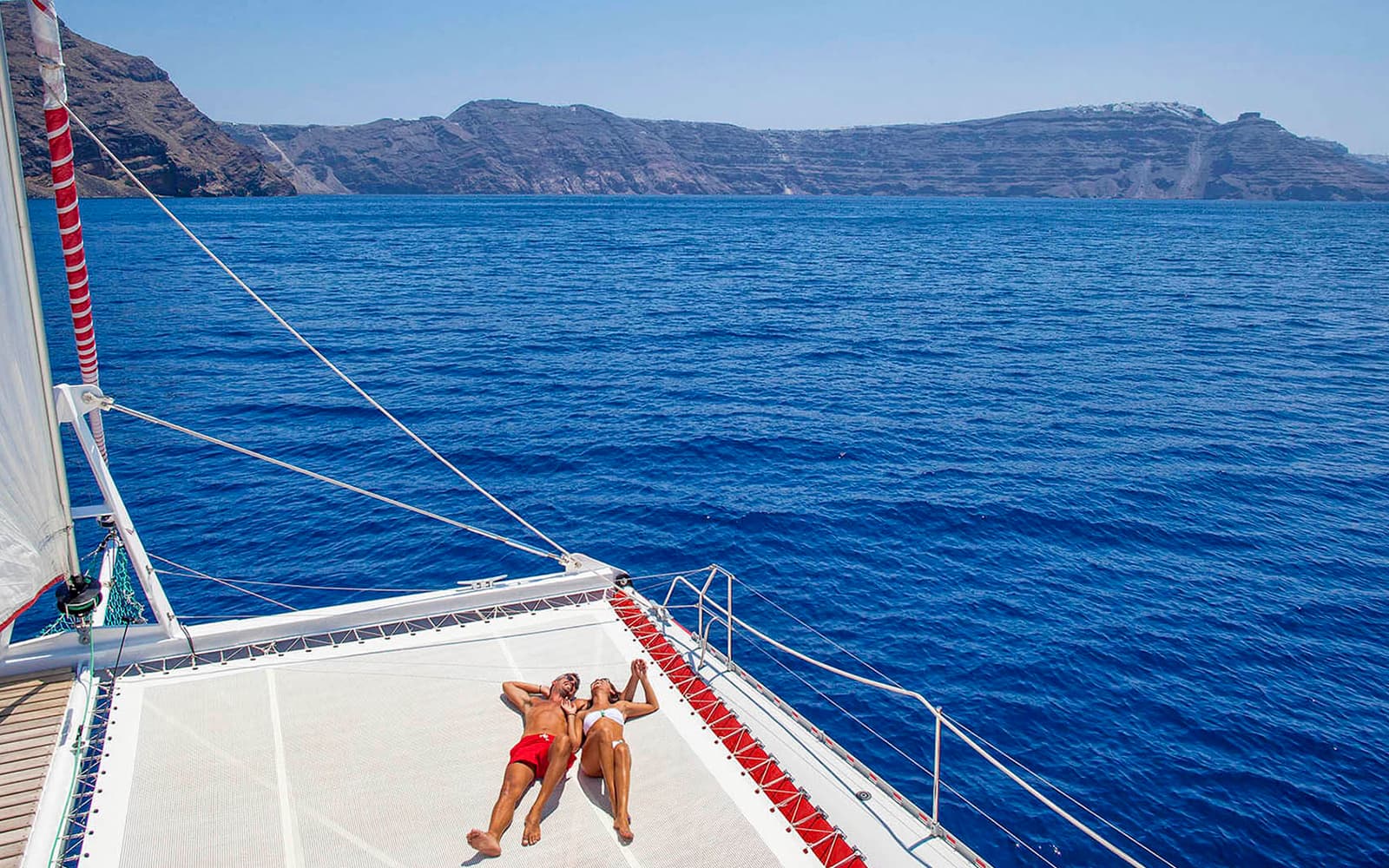 Catamaran Cruise in Santorini with BBQ, Drinks & Transfers tickets in Santorini - Highlights | TickYourList