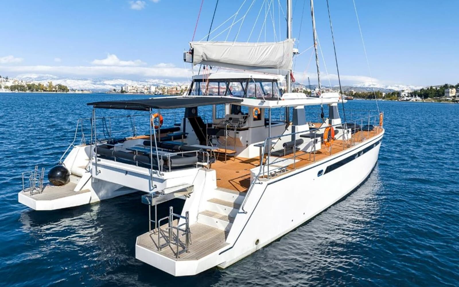 Santorini Catamaran Cruise with Meal, Drinks & Transfers tickets in Santorini - Features | TickYourList