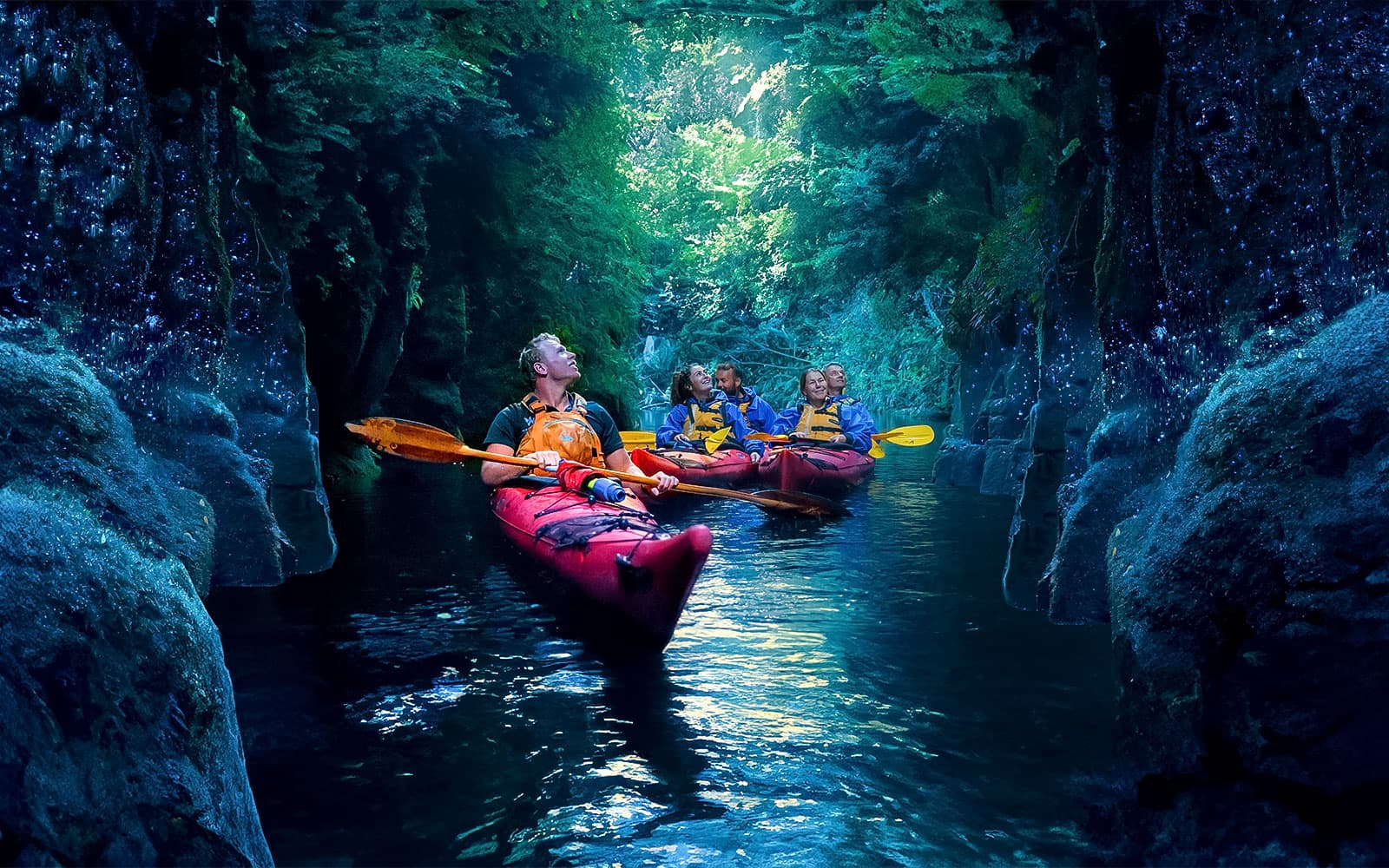 Evening Glowworm Kayak Guided Tour from Tauranga