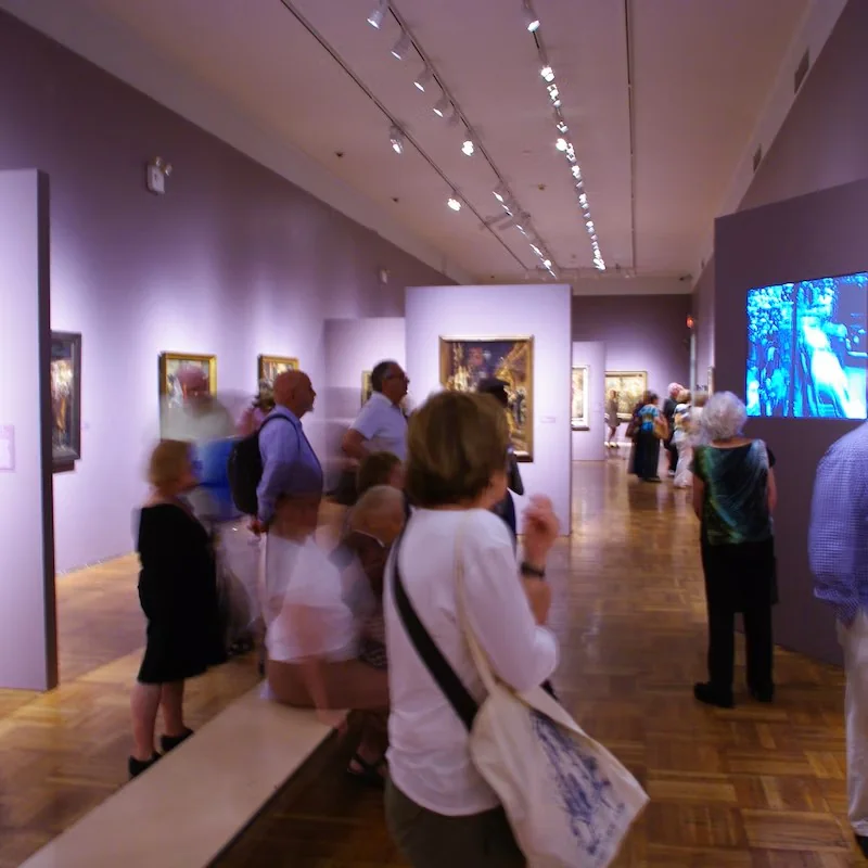 Visitors exploring the New York Historical Society Museum