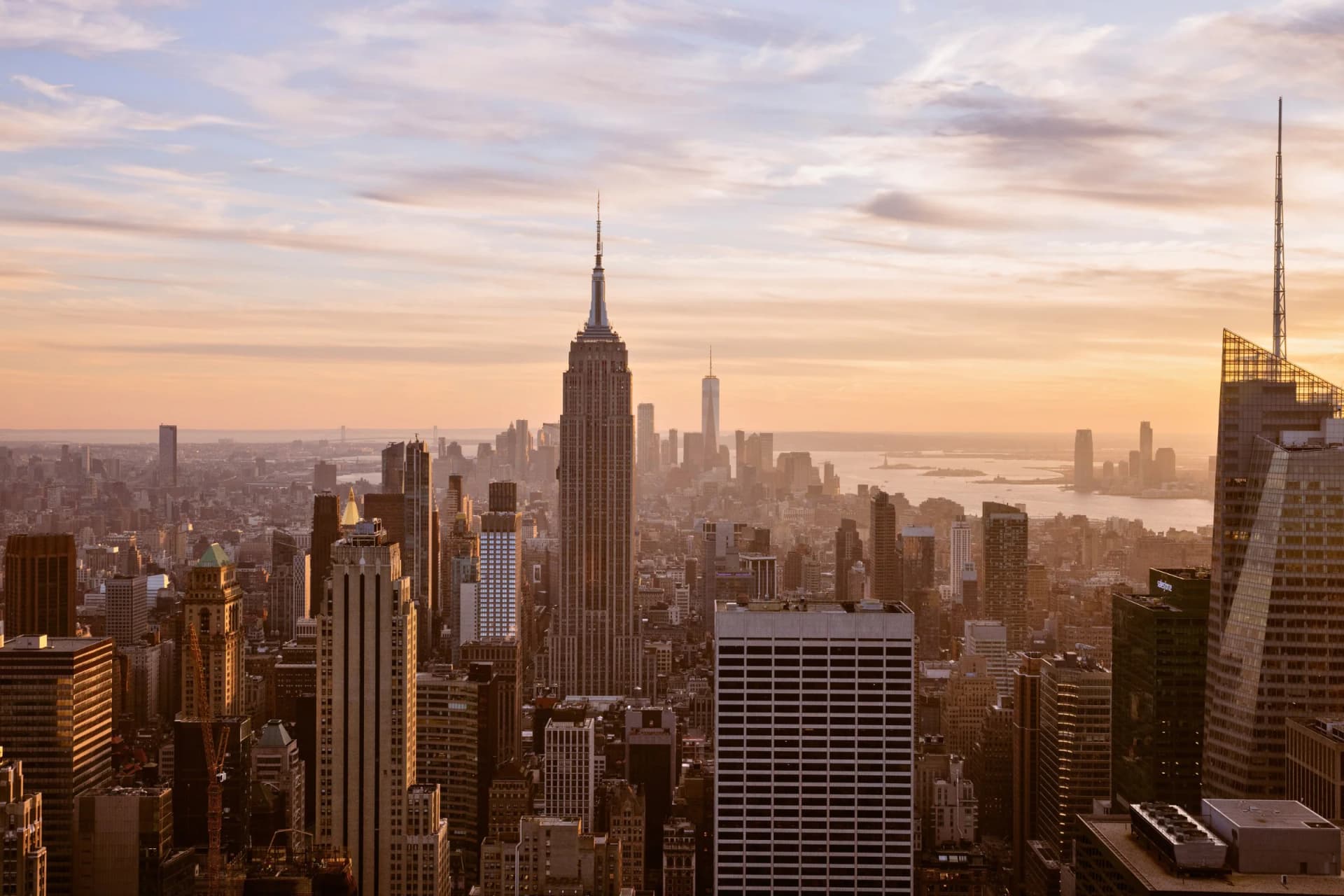 Top of the Rock observation deck view in New York