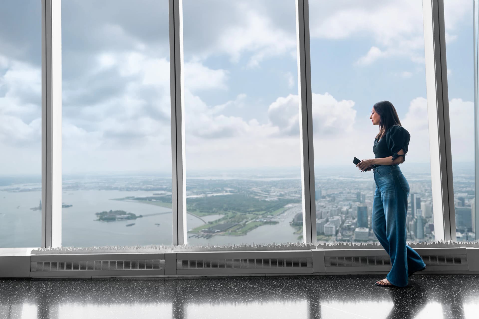 Panoramic view from One World Observatory in New York