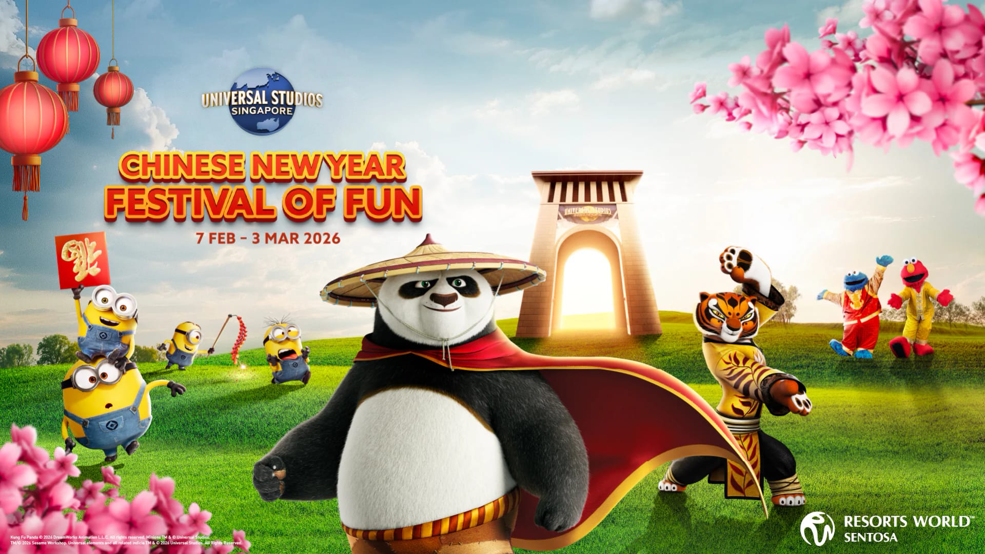 Universal Studios Singapore festive character celebration